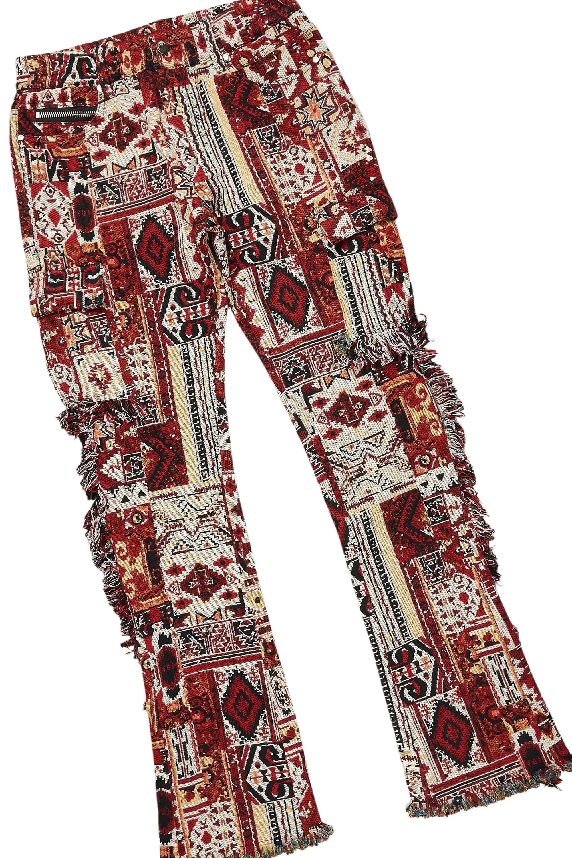 Wizzurd Red Mohair Hoodie & Ayami Tapestry Jean Bundle sold by Rockstar Original product image thumbnail 3