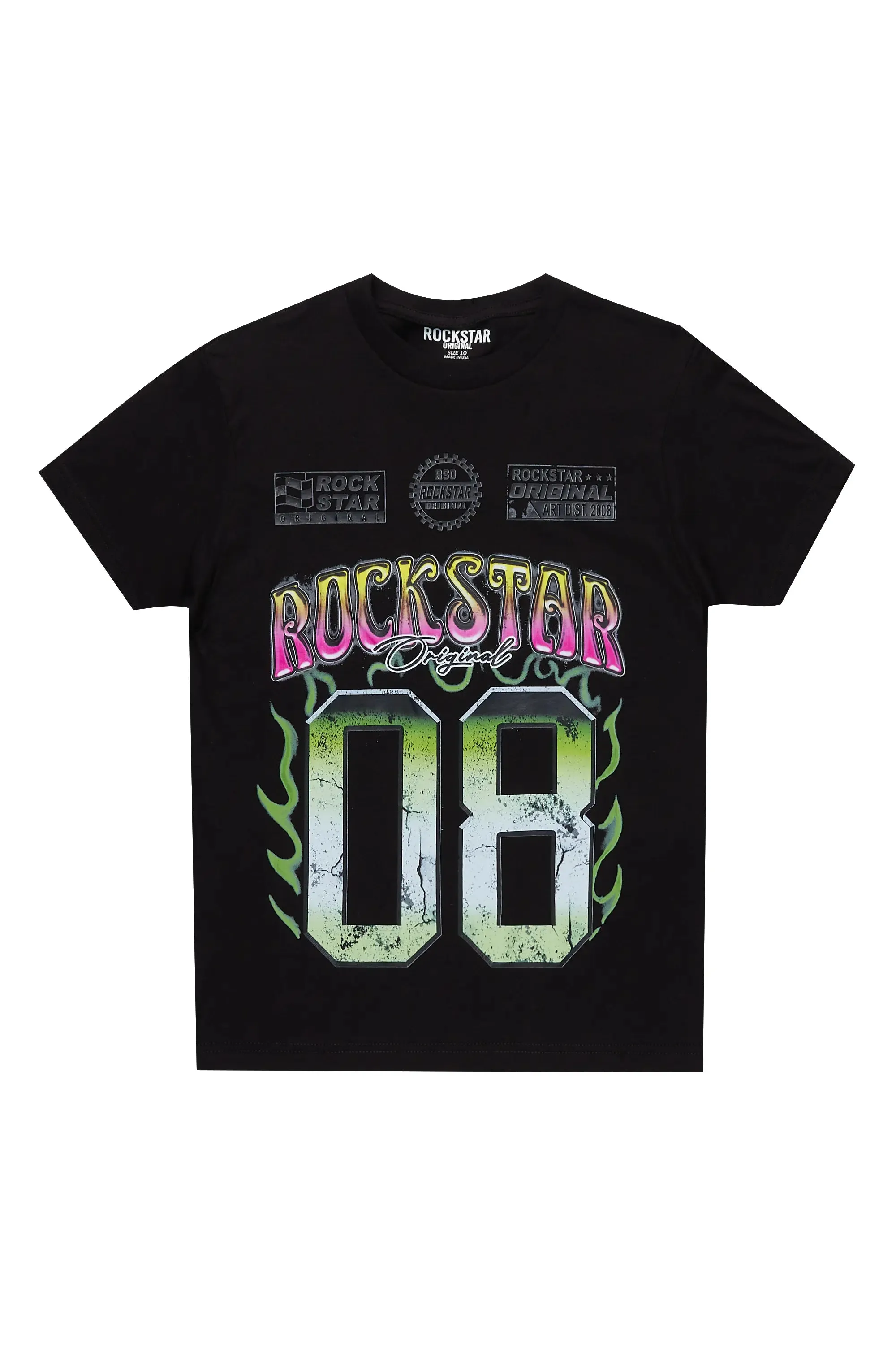 Boys Quito Black Graphic T-Shirt sold by Rockstar Original
