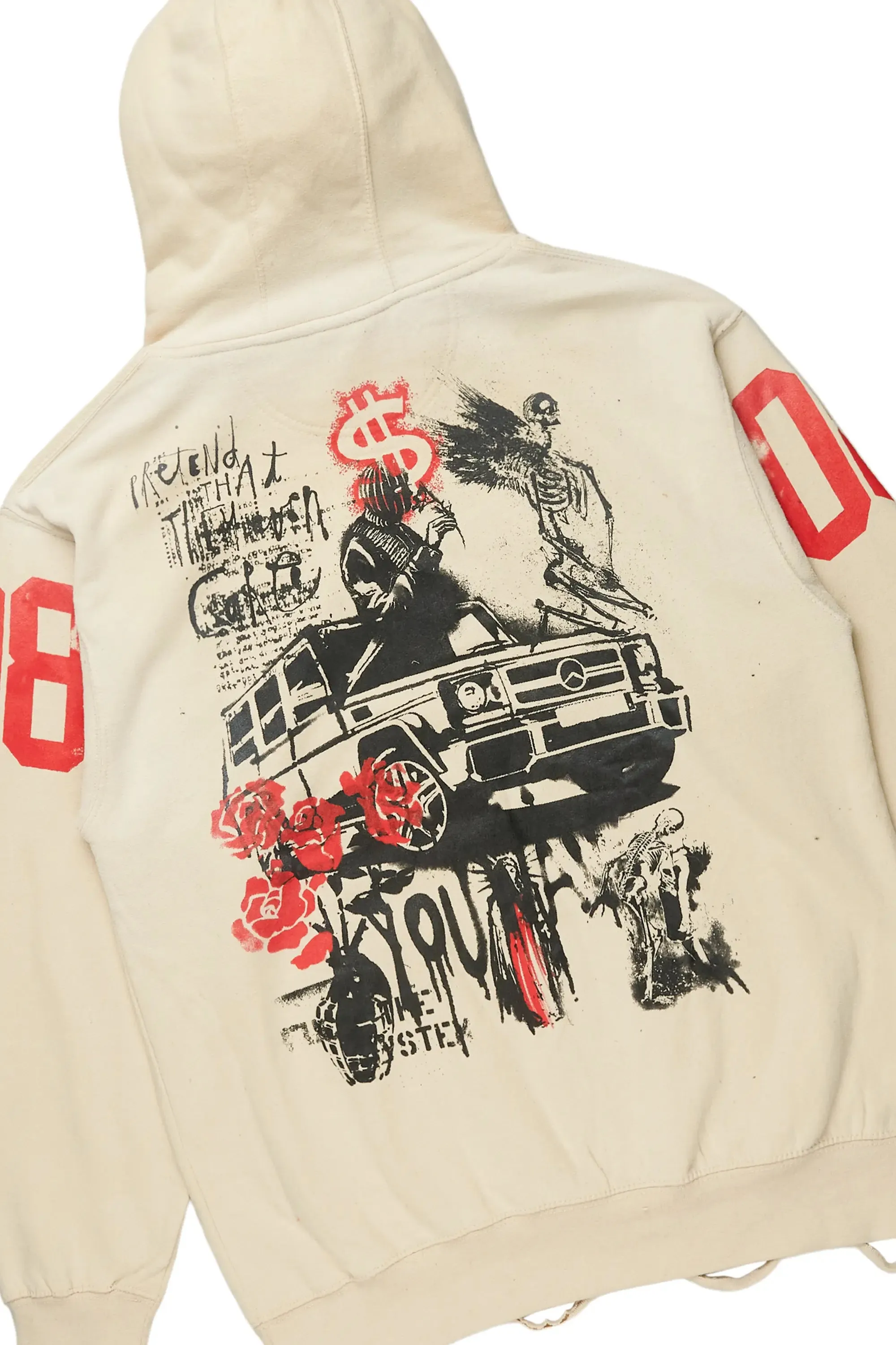 Arsenia Beige/Red Hoodie & Pant Set sold by Rockstar Original product image thumbnail 3