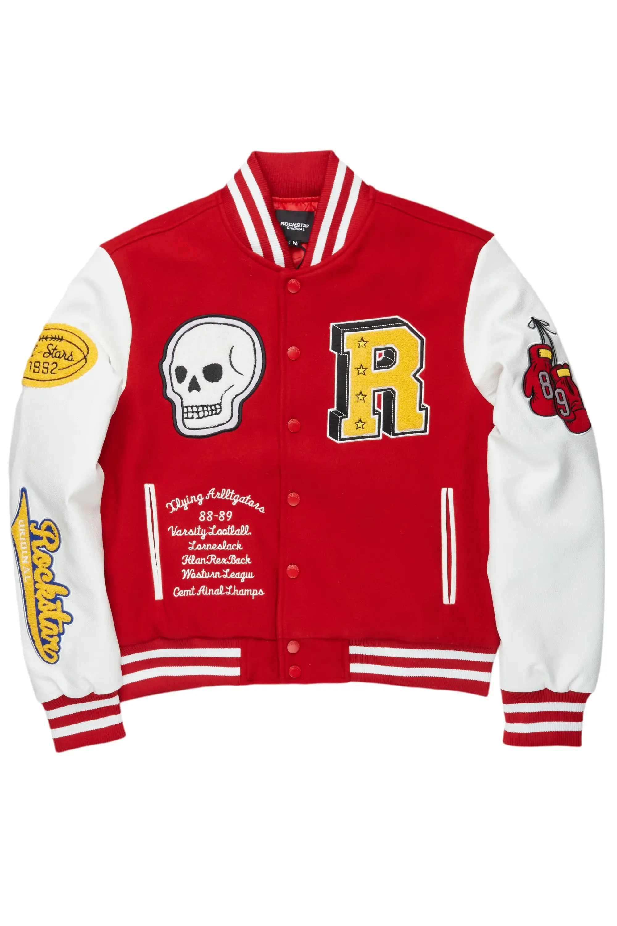 Vielsa Red Oversized Varsity Jacket sold by Rockstar Original