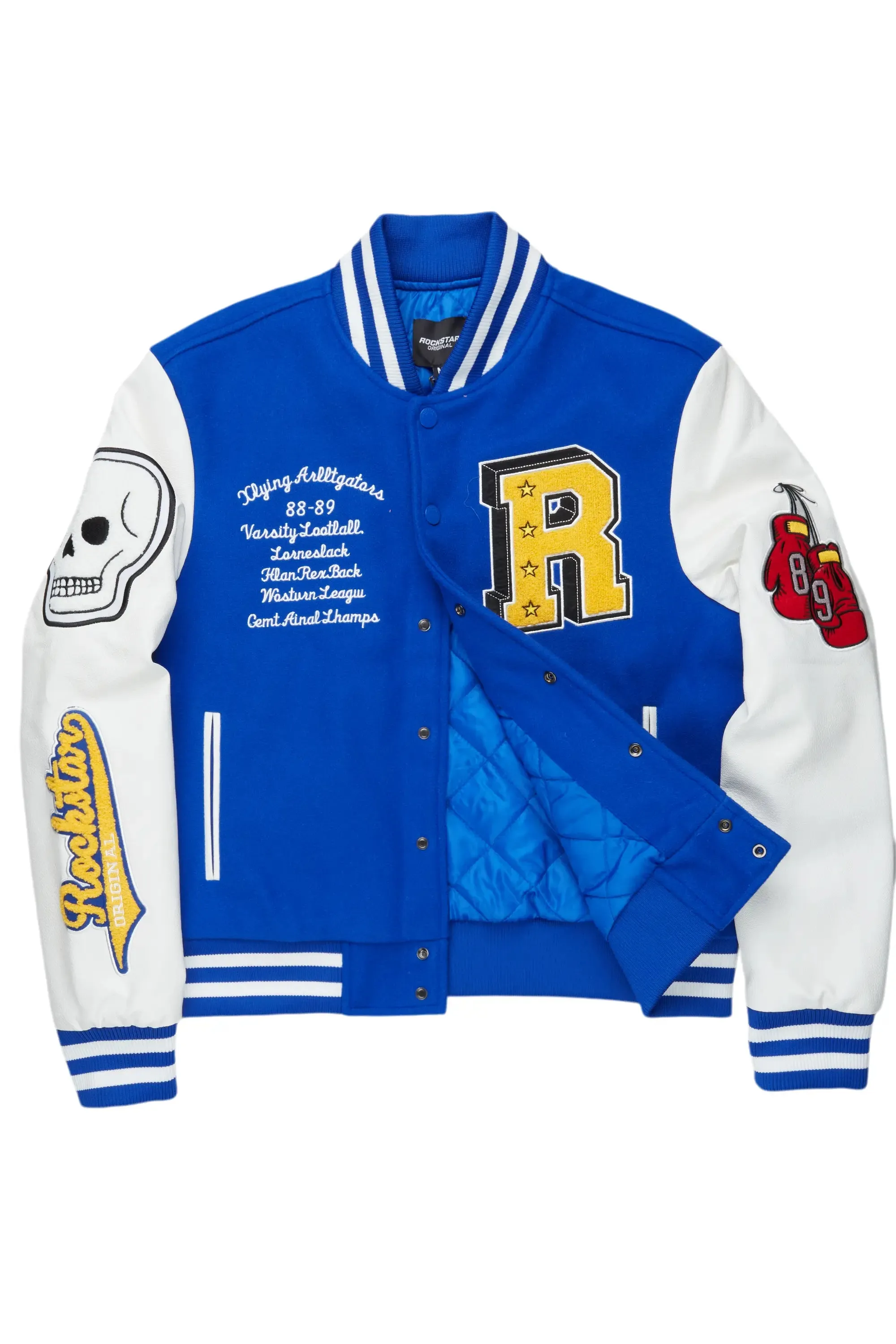 Ahjalee Royal Blue Oversized Varsity Jacket sold by Rockstar Original product image thumbnail 2