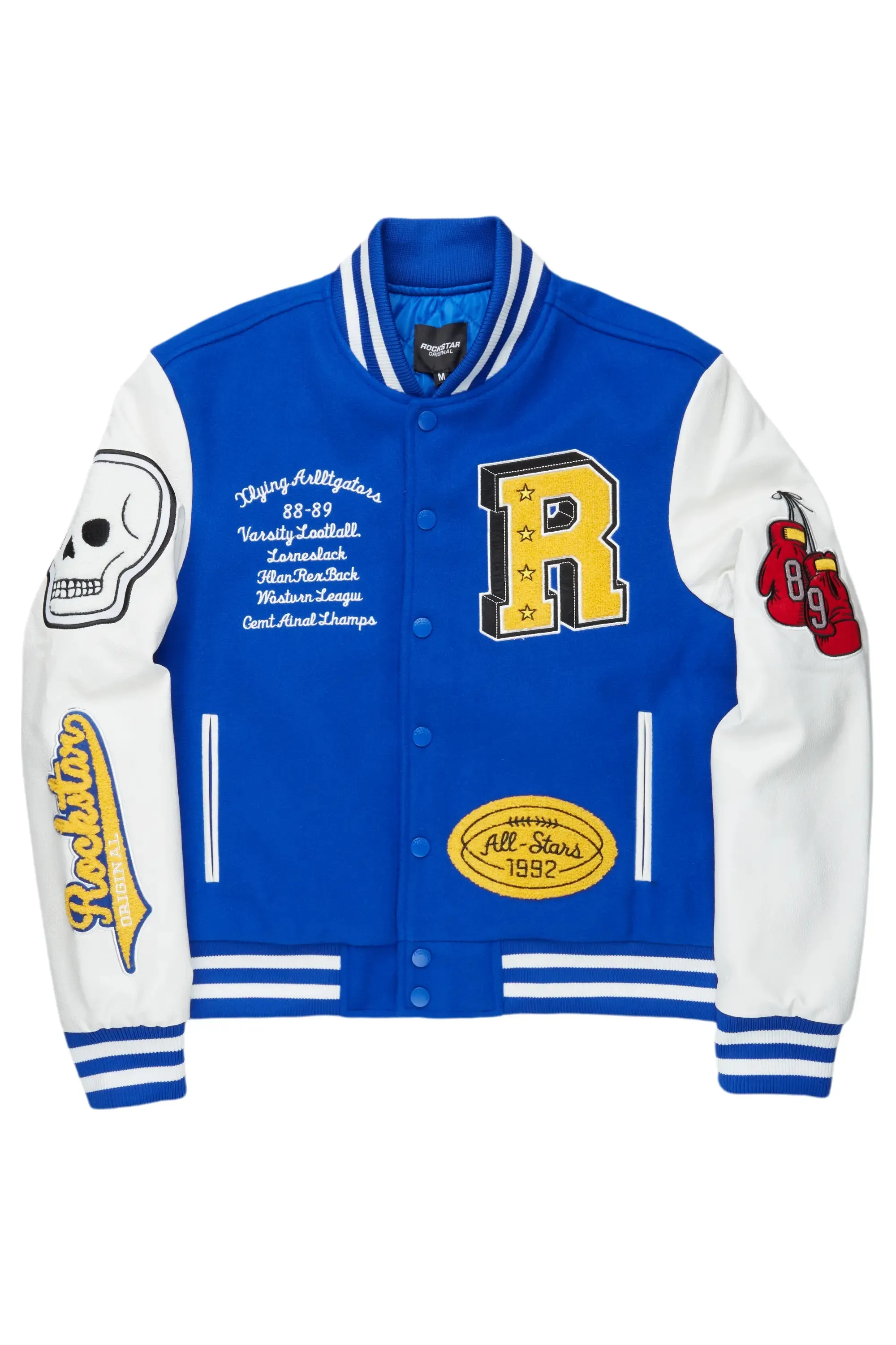 Ahjalee Royal Blue Oversized Varsity Jacket sold by Rockstar Original