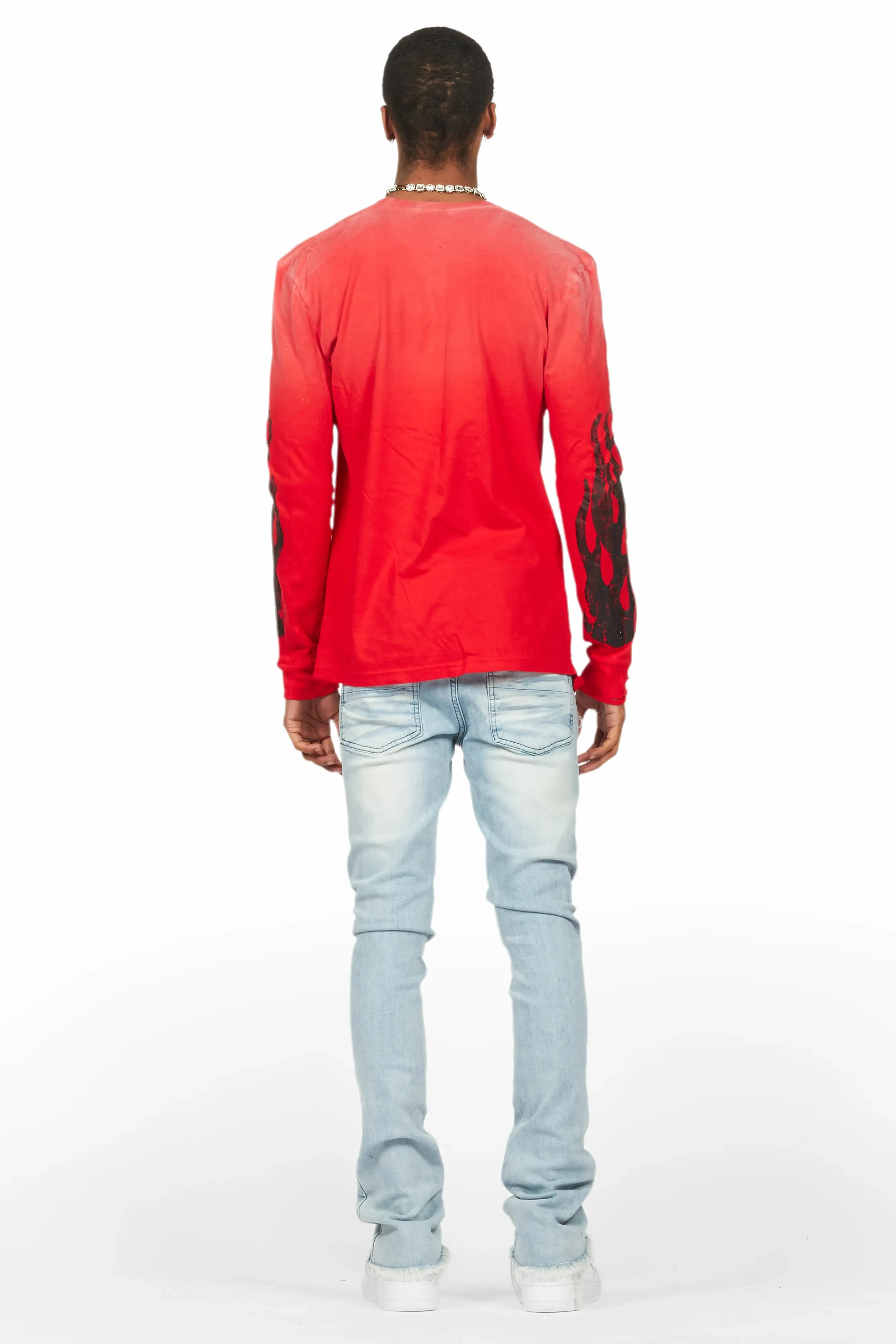 Savag Blue Stacked Flare Jean sold by Rockstar Original product image thumbnail 5
