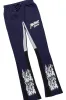Bubble Navy Stacked Flare Hoodie Track Set sold by Rockstar Original