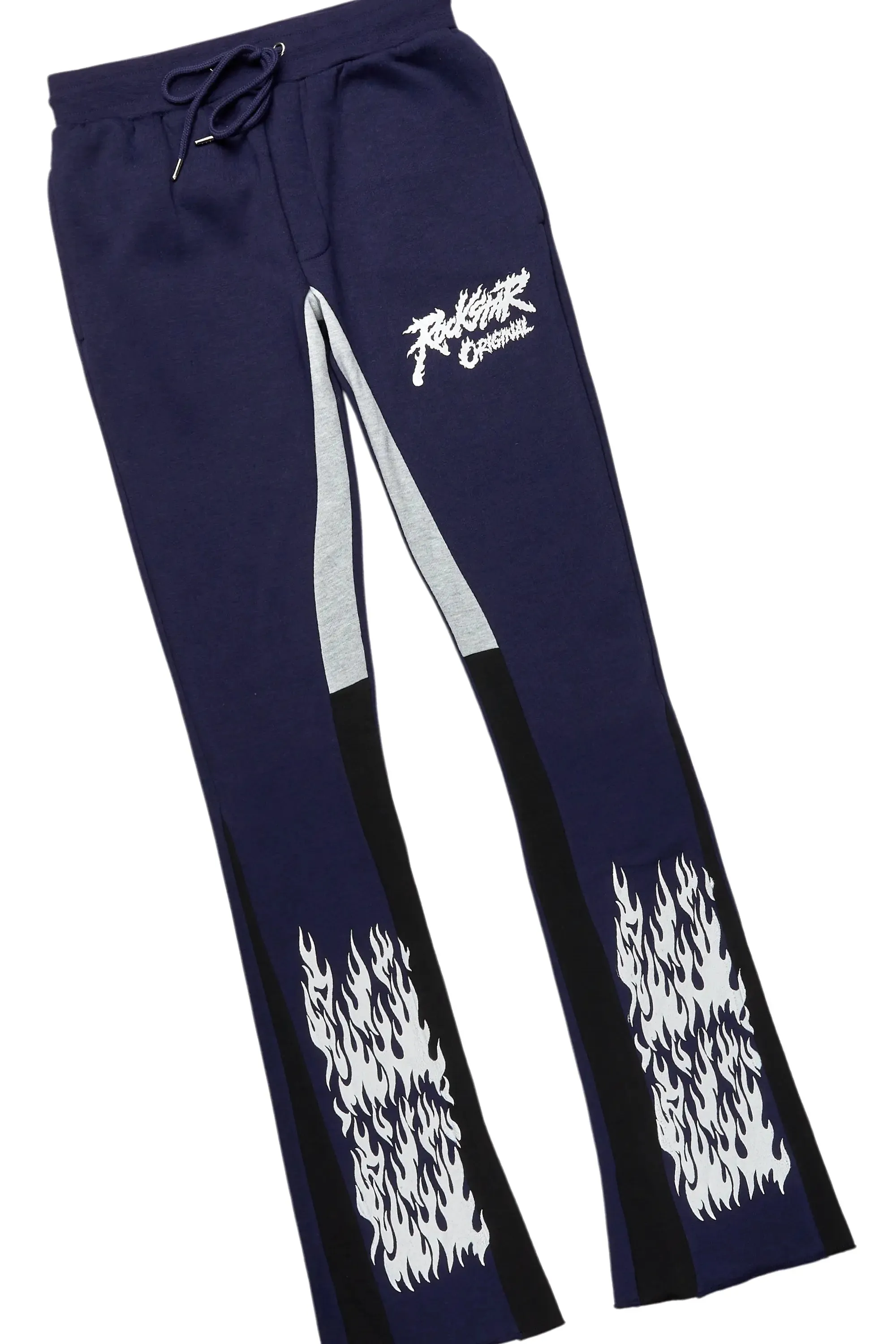 Bubble Navy Stacked Flare Hoodie Track Set sold by Rockstar Original product image thumbnail 3