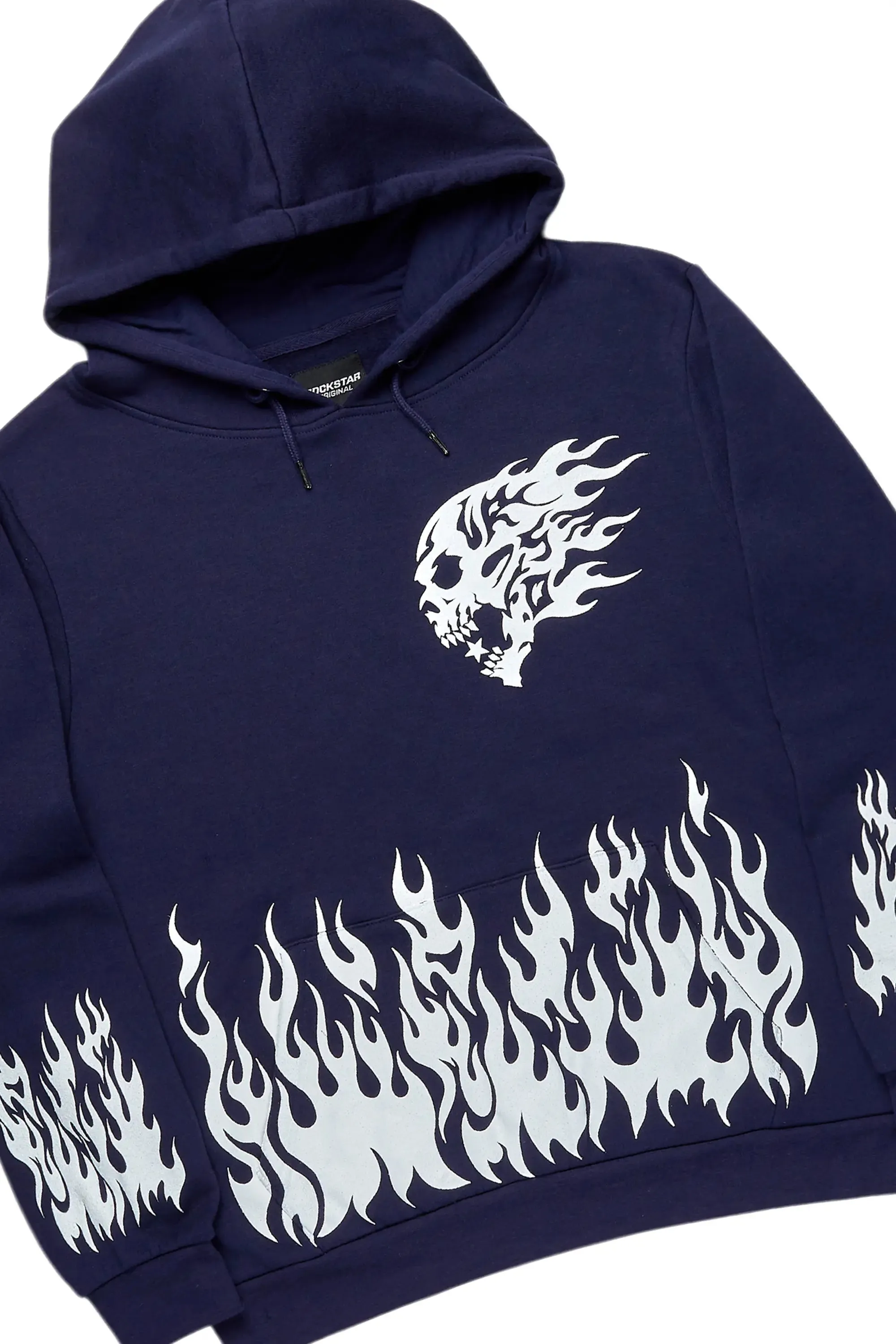 Bubble Navy Stacked Flare Hoodie Track Set sold by Rockstar Original product image thumbnail 2