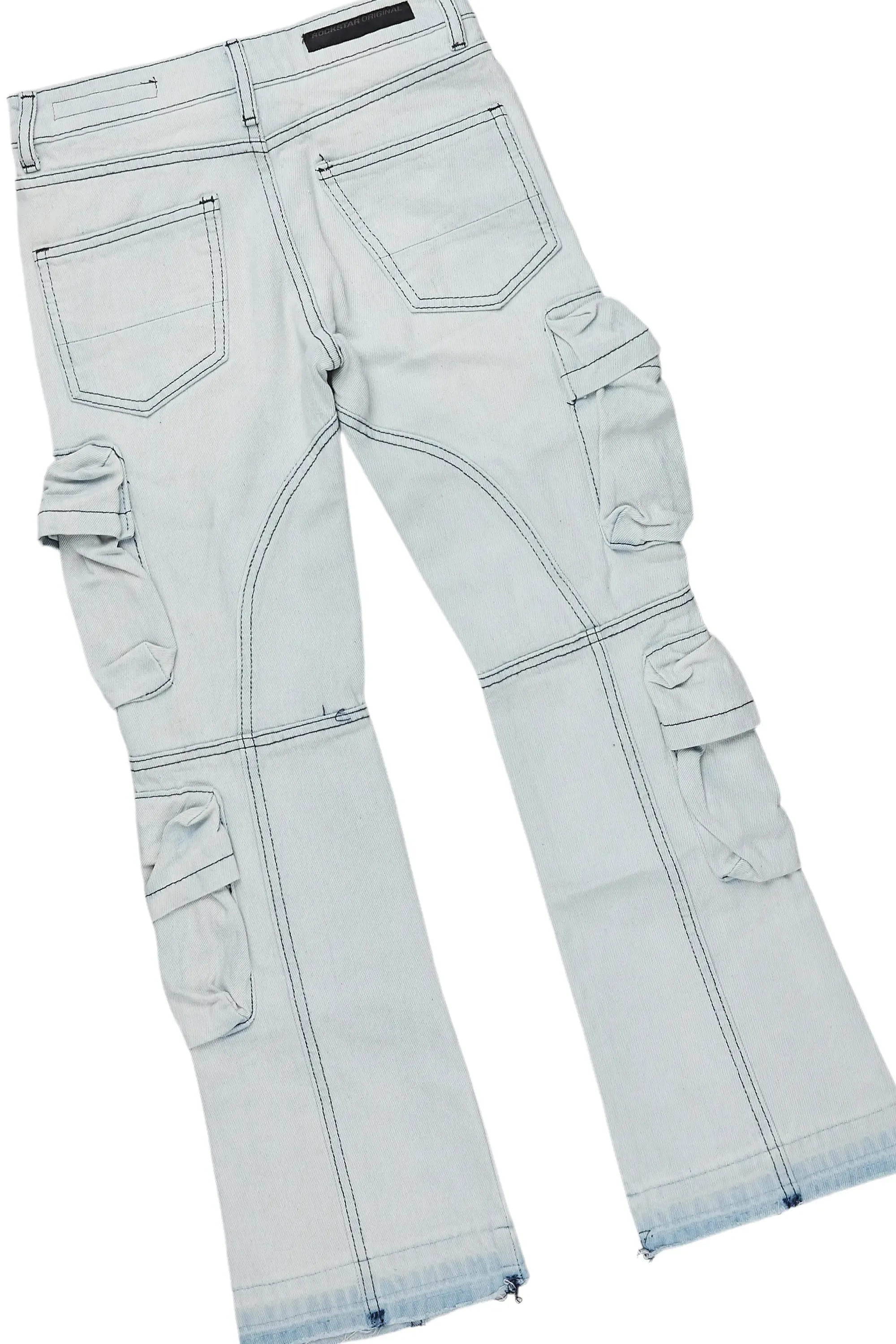 Boys Smitty Grey Hoodie/Stacked Flare Jean Set sold by Rockstar Original product image thumbnail 4