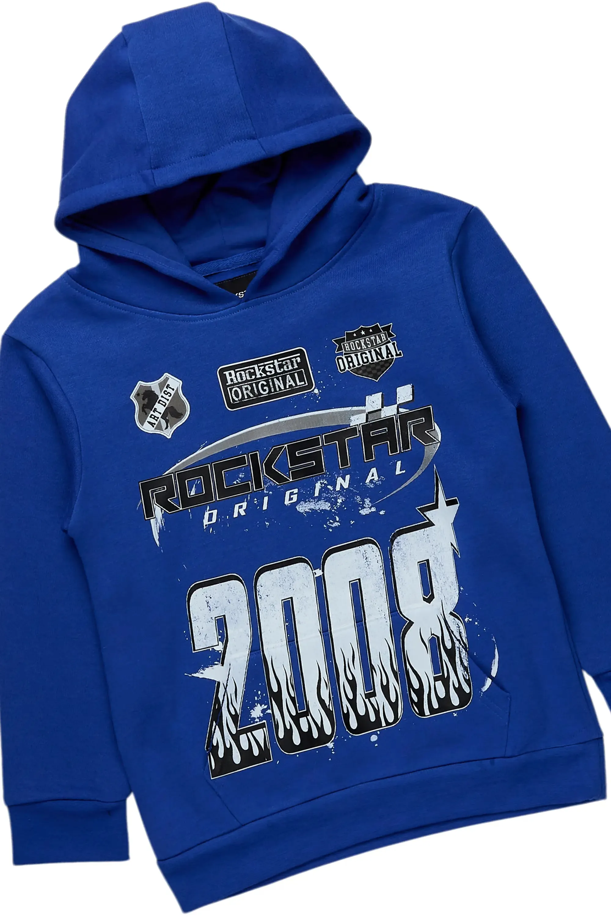 Boys Amos Royal Blue Hoodie/Stacked Flare Jean Set sold by Rockstar Original product image thumbnail 2