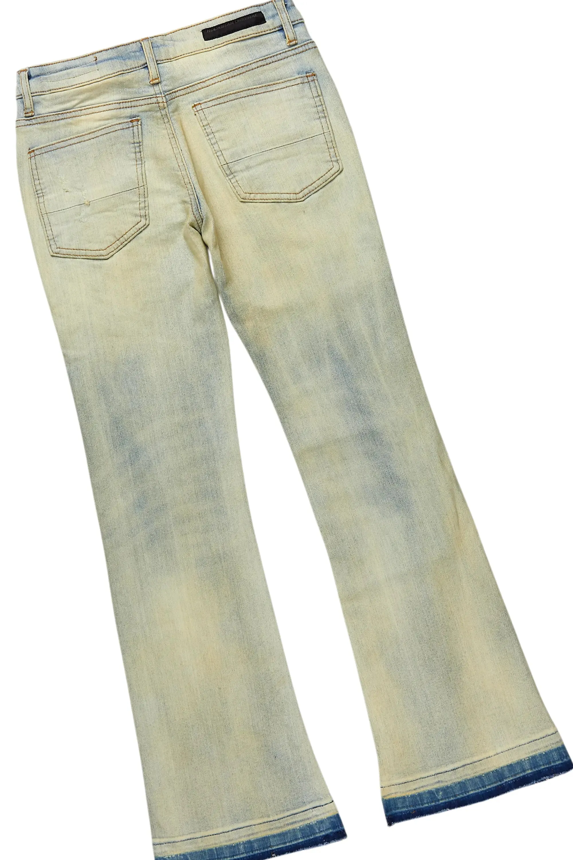 Boys Amos Royal Blue Hoodie/Stacked Flare Jean Set sold by Rockstar Original product image thumbnail 4