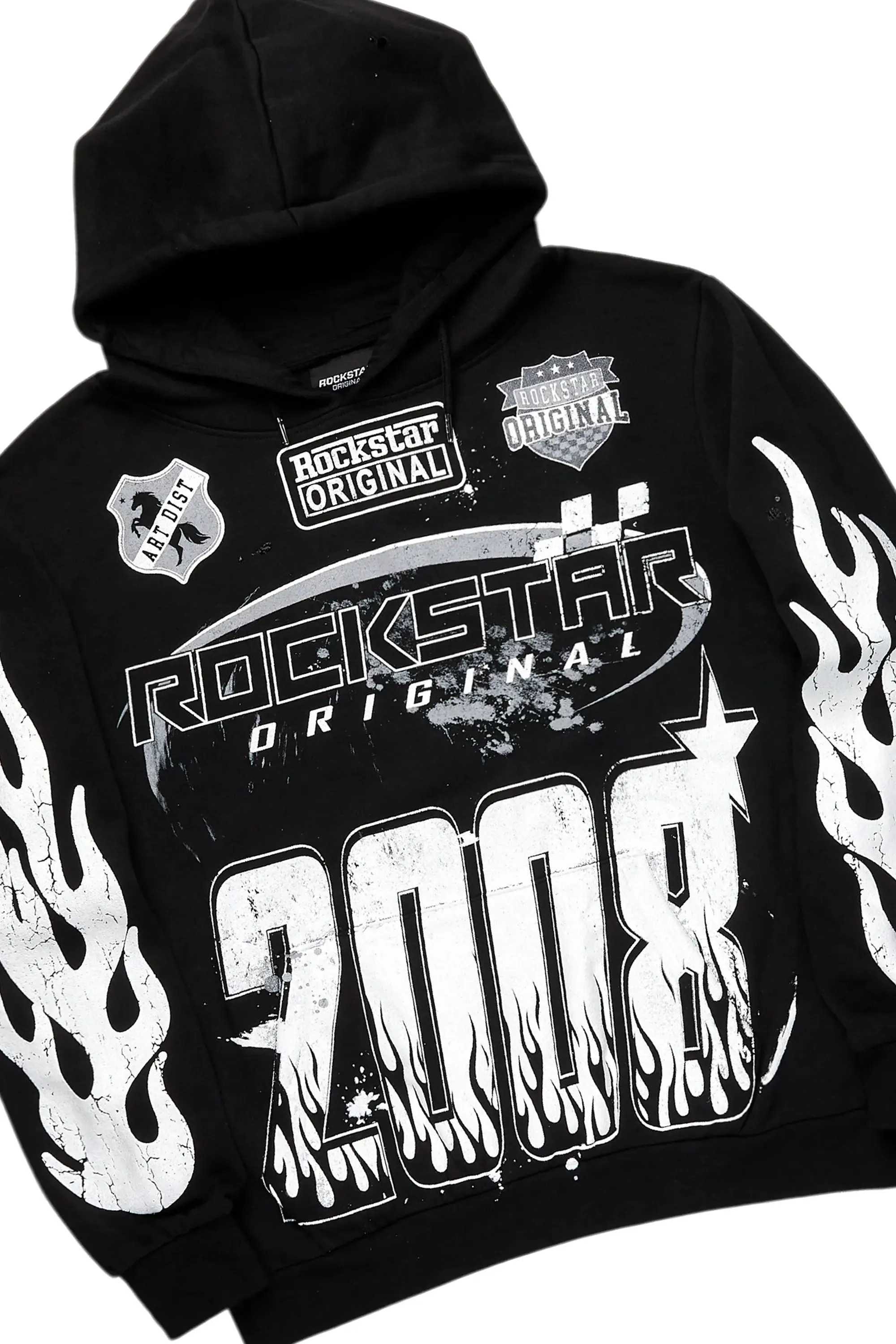 Amos Black/Red Hoodie/Stacked Flare Pant Set sold by Rockstar Original product image thumbnail 2