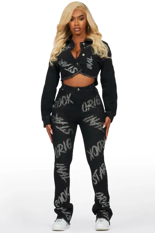 Chrystina Black Denim Set sold by Rockstar Original