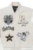 lonnesha Beige Oversized Varsity Jacket sold by Rockstar Original