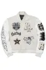 lonnesha Beige Oversized Varsity Jacket sold by Rockstar Original