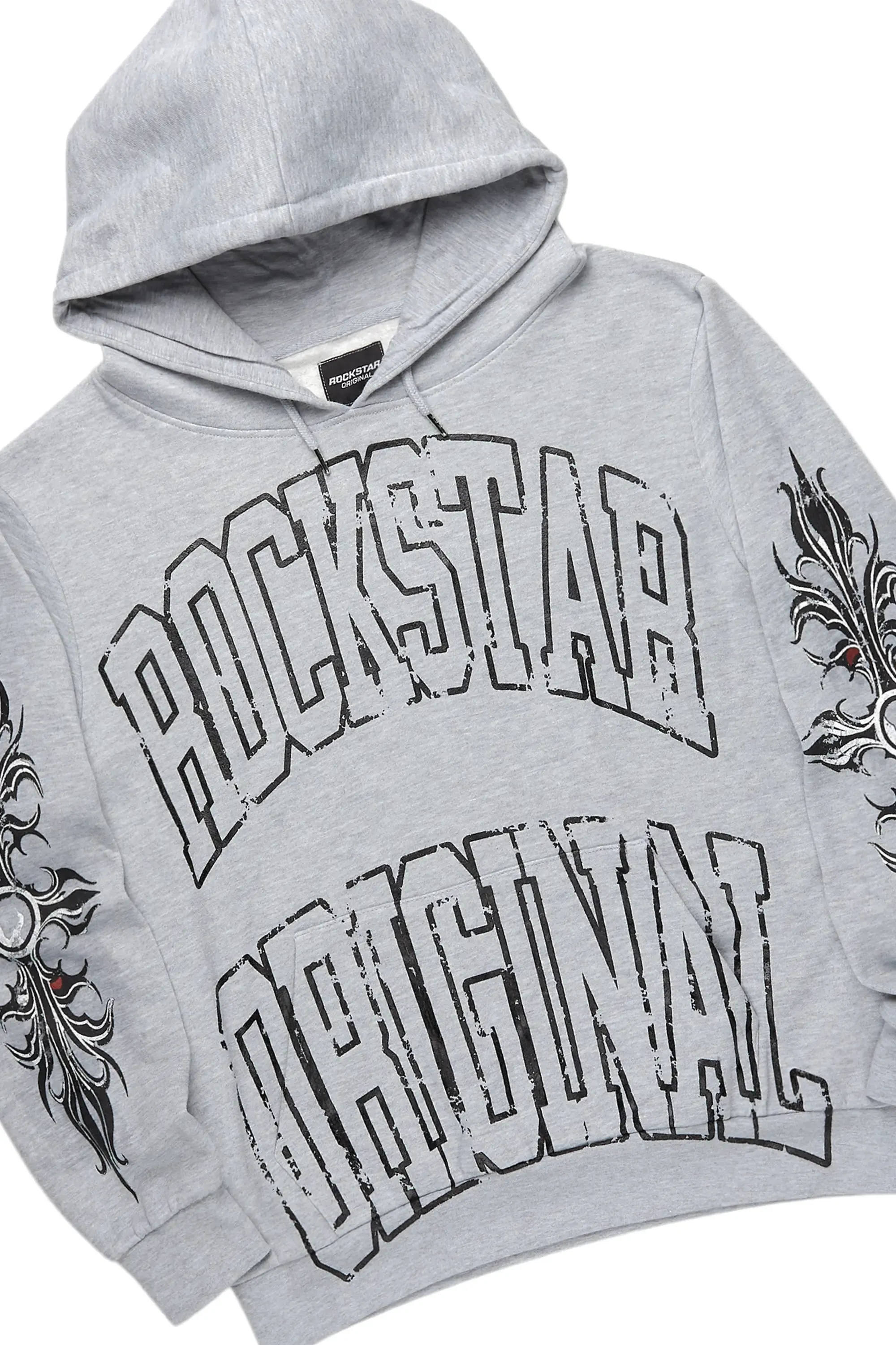 Akio Heather Grey Hoodie/Baggy Track Pant Set sold by Rockstar Original product image thumbnail 2