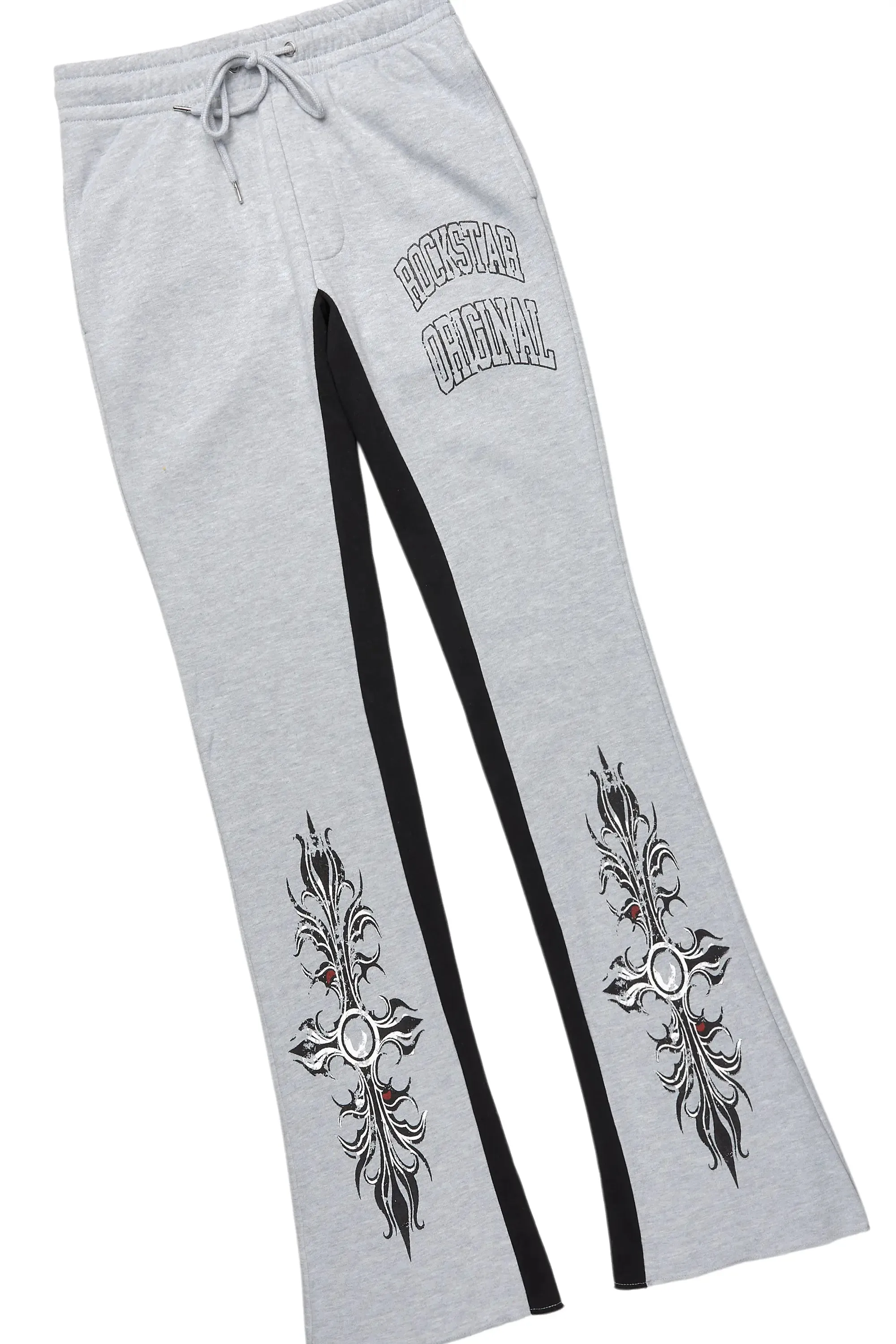 Akio Heather Grey Hoodie/Baggy Track Pant Set sold by Rockstar Original product image thumbnail 3