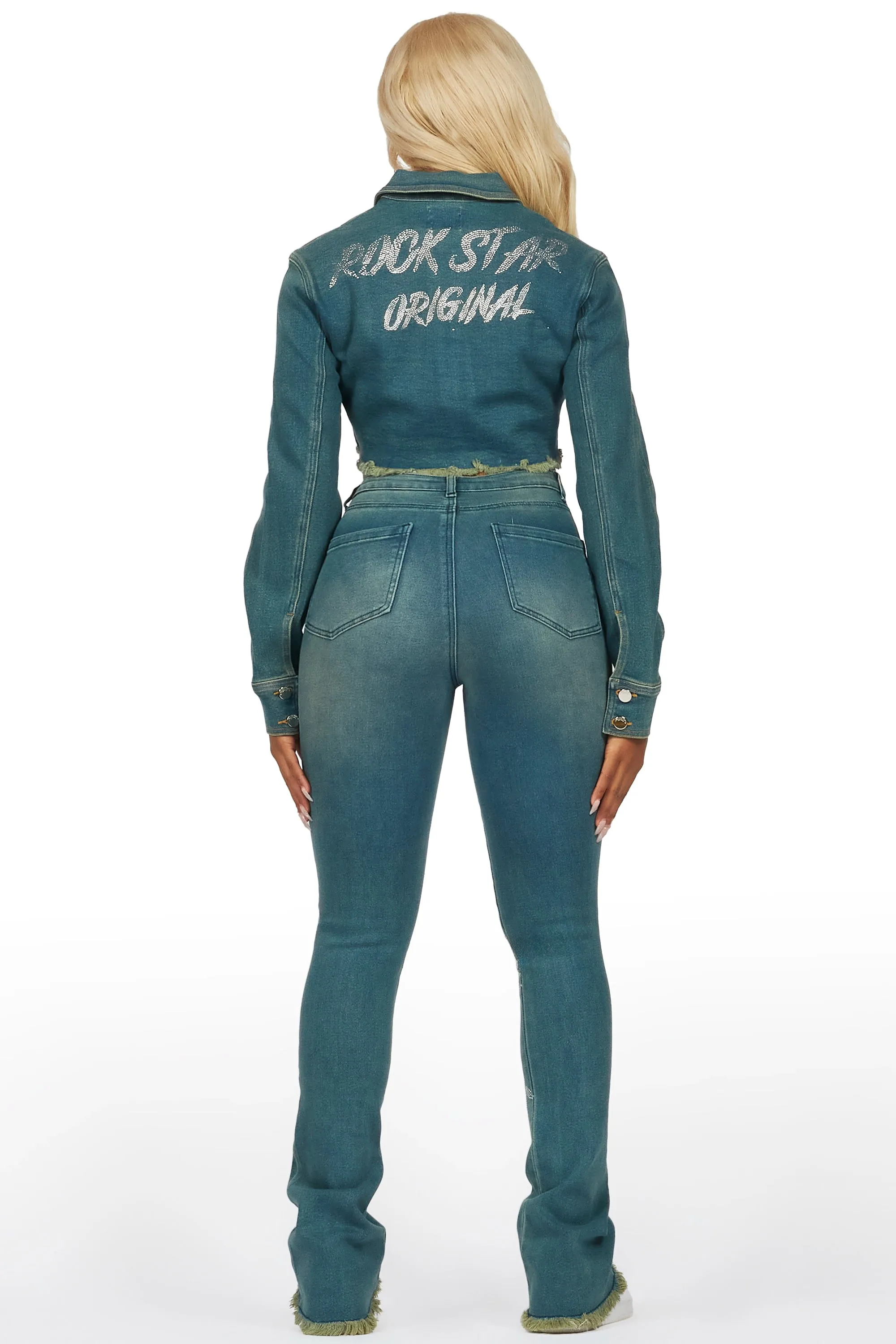 Chrystina Tinted Dark Wash Denim Set sold by Rockstar Original product image thumbnail 5