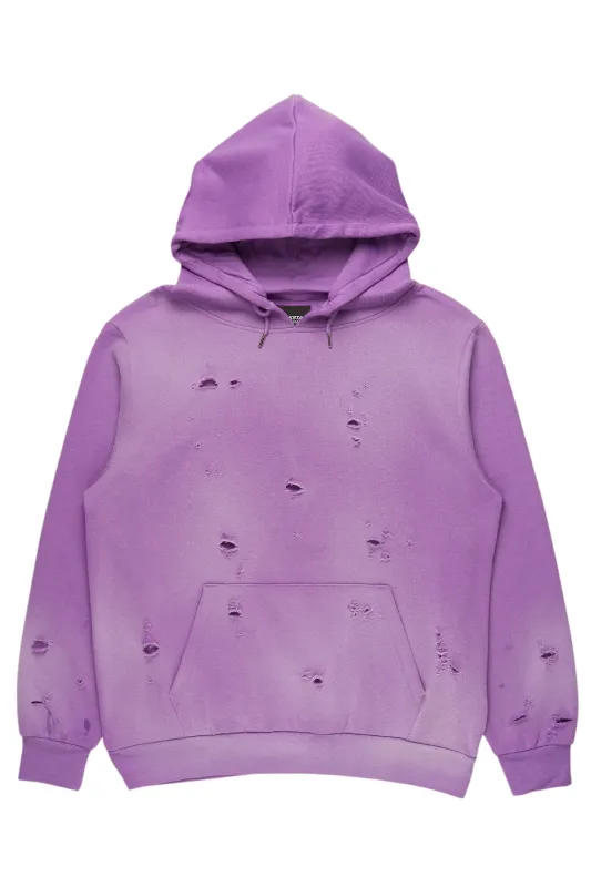 Baki Purple Distressed Hoodie sold by Rockstar Original