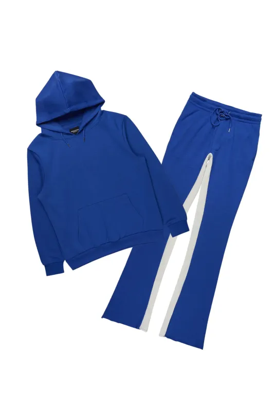 Basic Royal Blue Hoodie/Baggy Track Pant Set sold by Rockstar Original