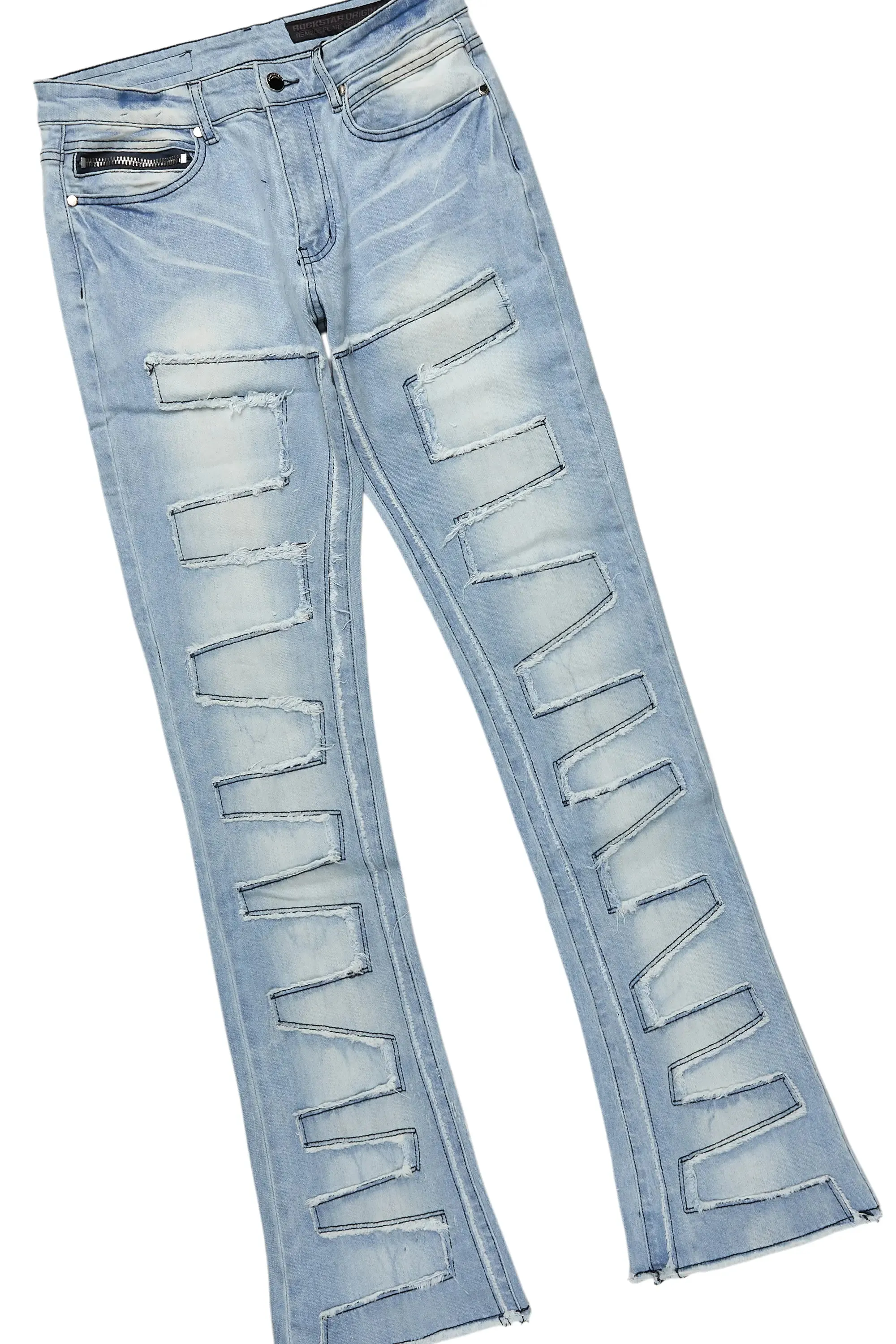 Lake White/Red T-Shirt & Shake Stacked Flare Jean Bundle sold by Rockstar Original product image thumbnail 4