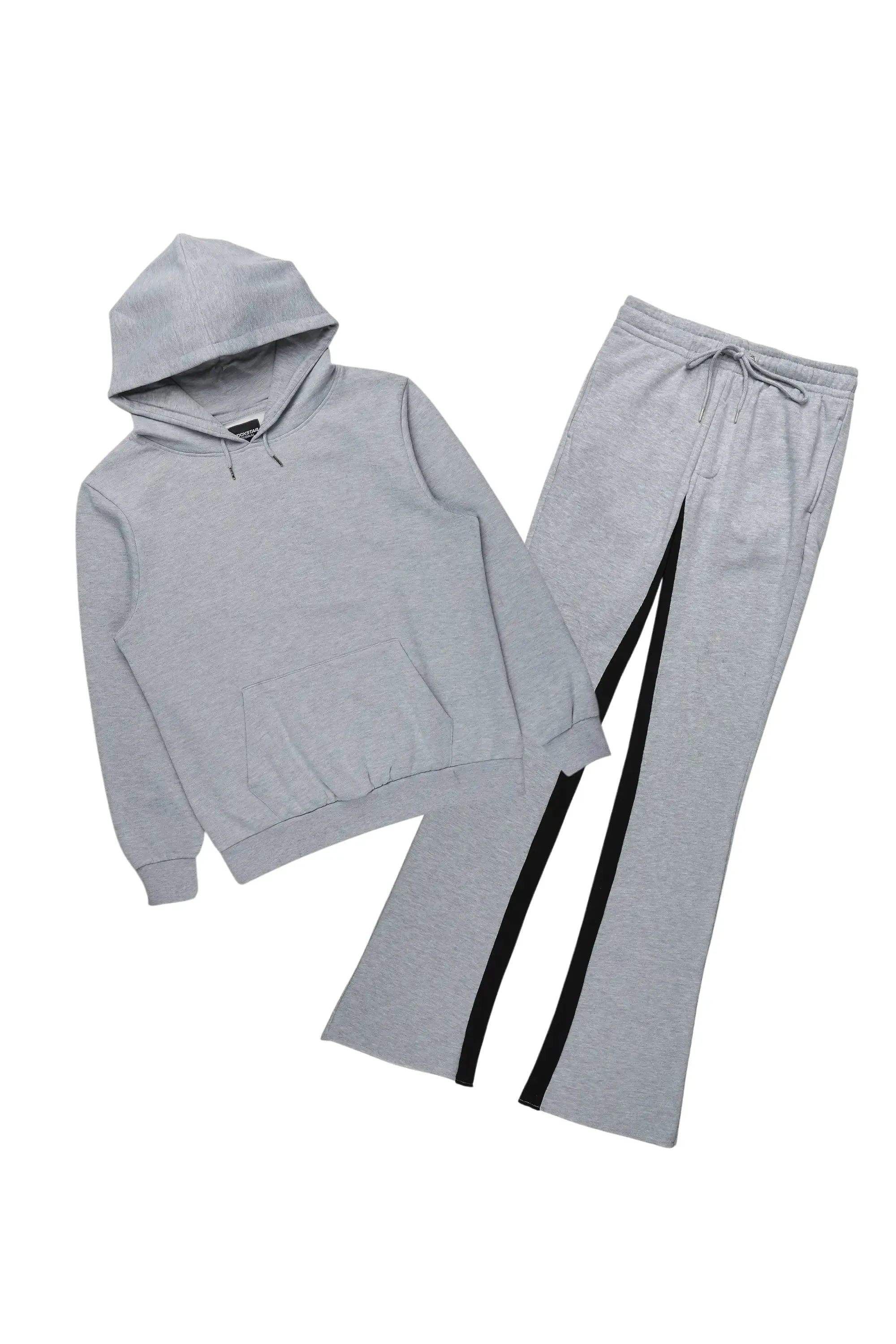 Basic Heather Grey Hoodie/Baggy Track Pant Set sold by Rockstar Original