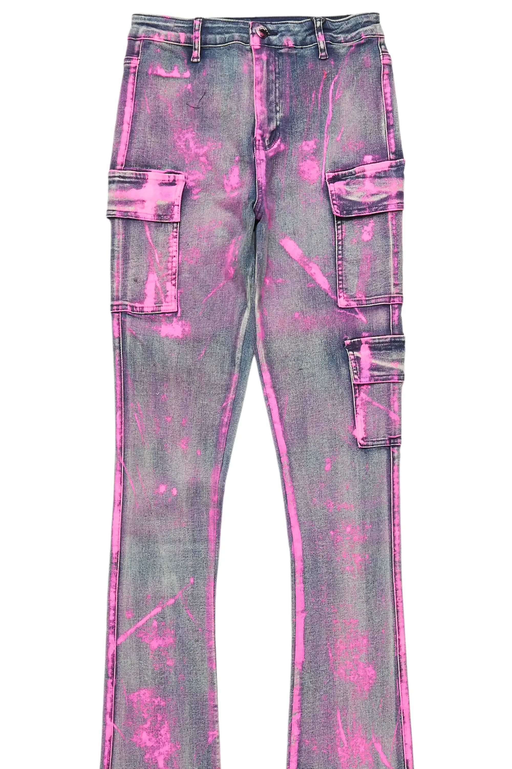 Deaisha Tinted Dark Wash Painted Super Stacked Jean sold by Rockstar Original product image thumbnail 2