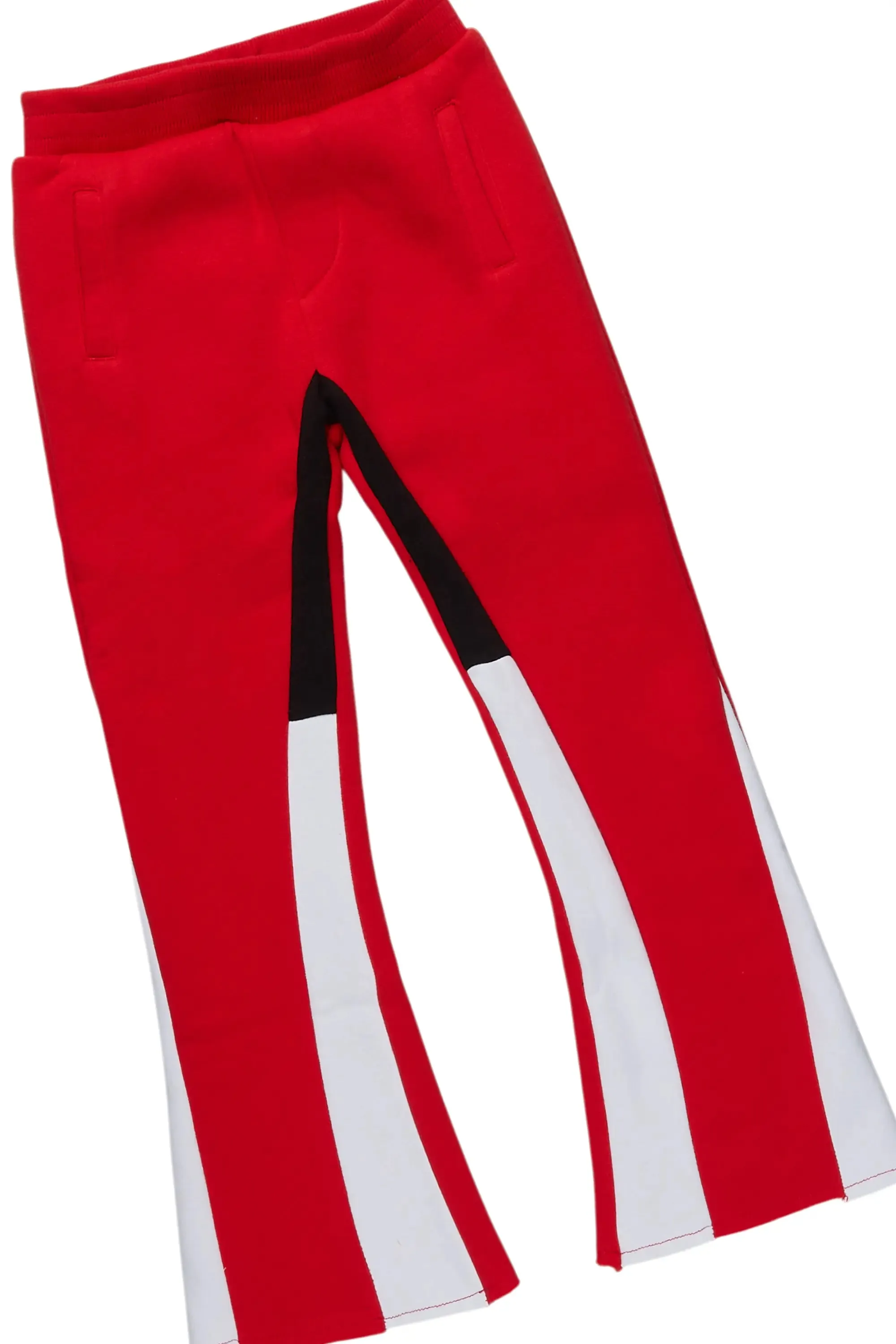 Boys Basic Red Stacked Flare Pant Set sold by Rockstar Original product image thumbnail 3