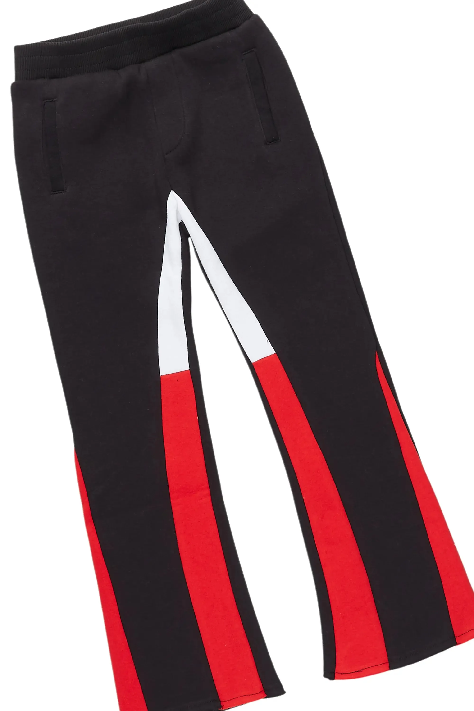 Boys Basic Black Stacked Flare Pant Set sold by Rockstar Original product image thumbnail 3