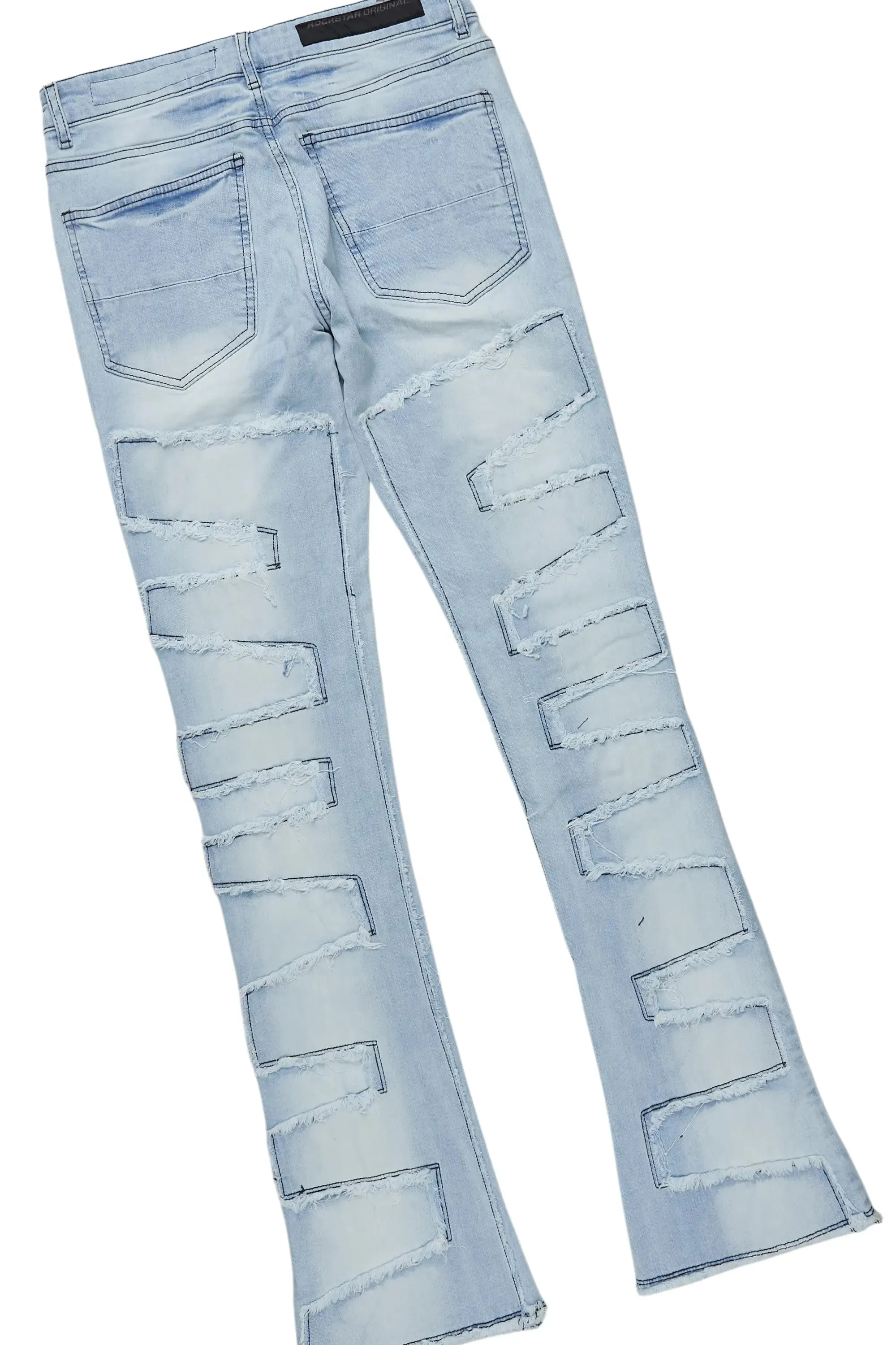 All Seeing Eyes White/Blue Long Sleeve T-Shirt/Stacked Flare Jean Set sold by Rockstar Original product image thumbnail 4