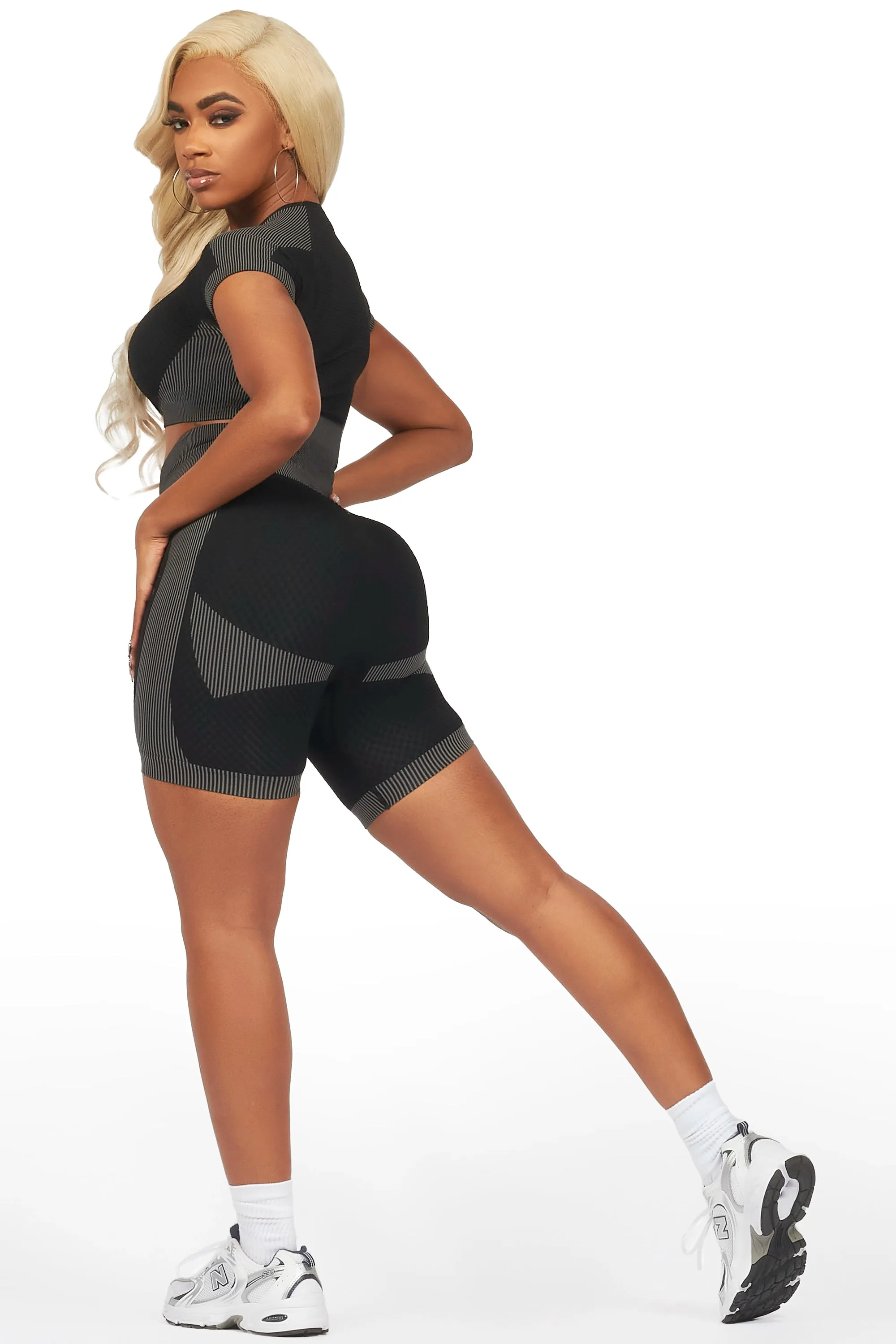 Diondria Black Bike Short Set sold by Rockstar Original product image thumbnail 5