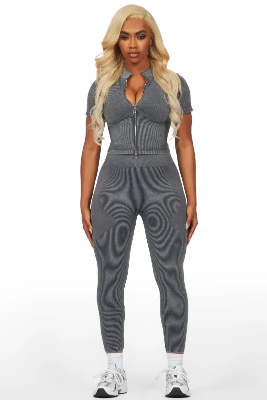 Catira Grey Short Sleeve Active Set sold by Rockstar Original