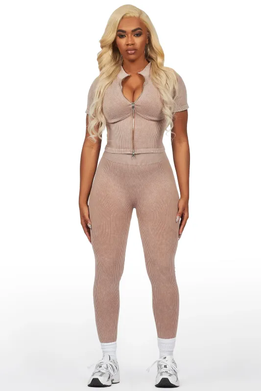 Catira Mocha Short Sleeve Active Set sold by Rockstar Original
