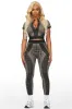 Mesha Charcoal Short Sleeve Active Set sold by Rockstar Original