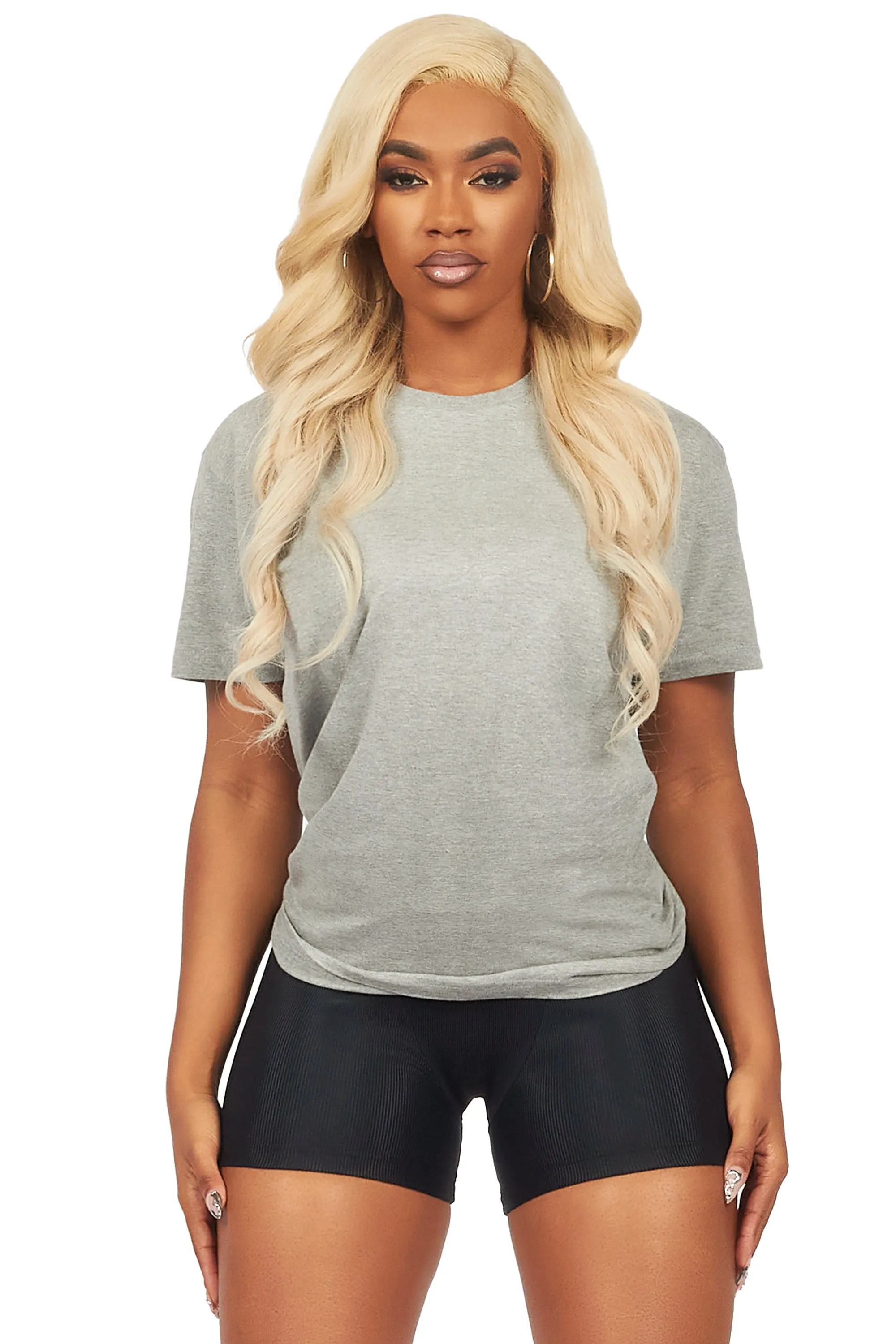 Womens Heather Grey Basic Tee sold by Rockstar Original product image thumbnail 2