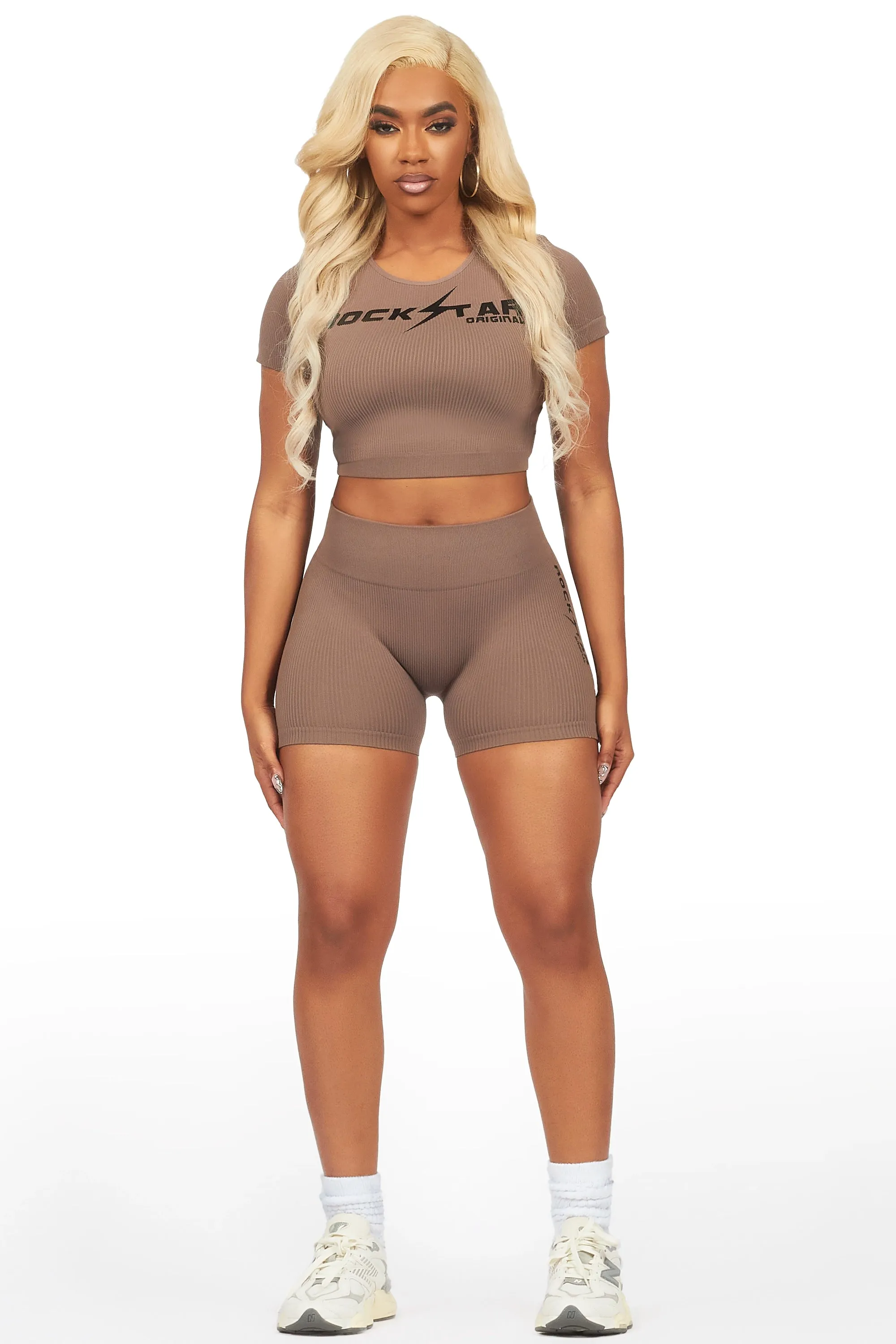 Nakisha Mocha Bike Short Set sold by Rockstar Original