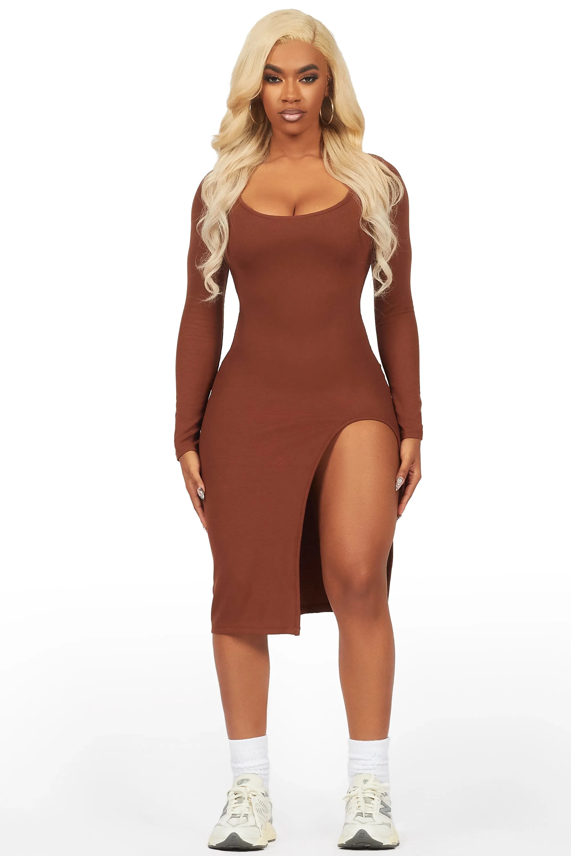 Dionna Brown Basic Midi Dress sold by Rockstar Original