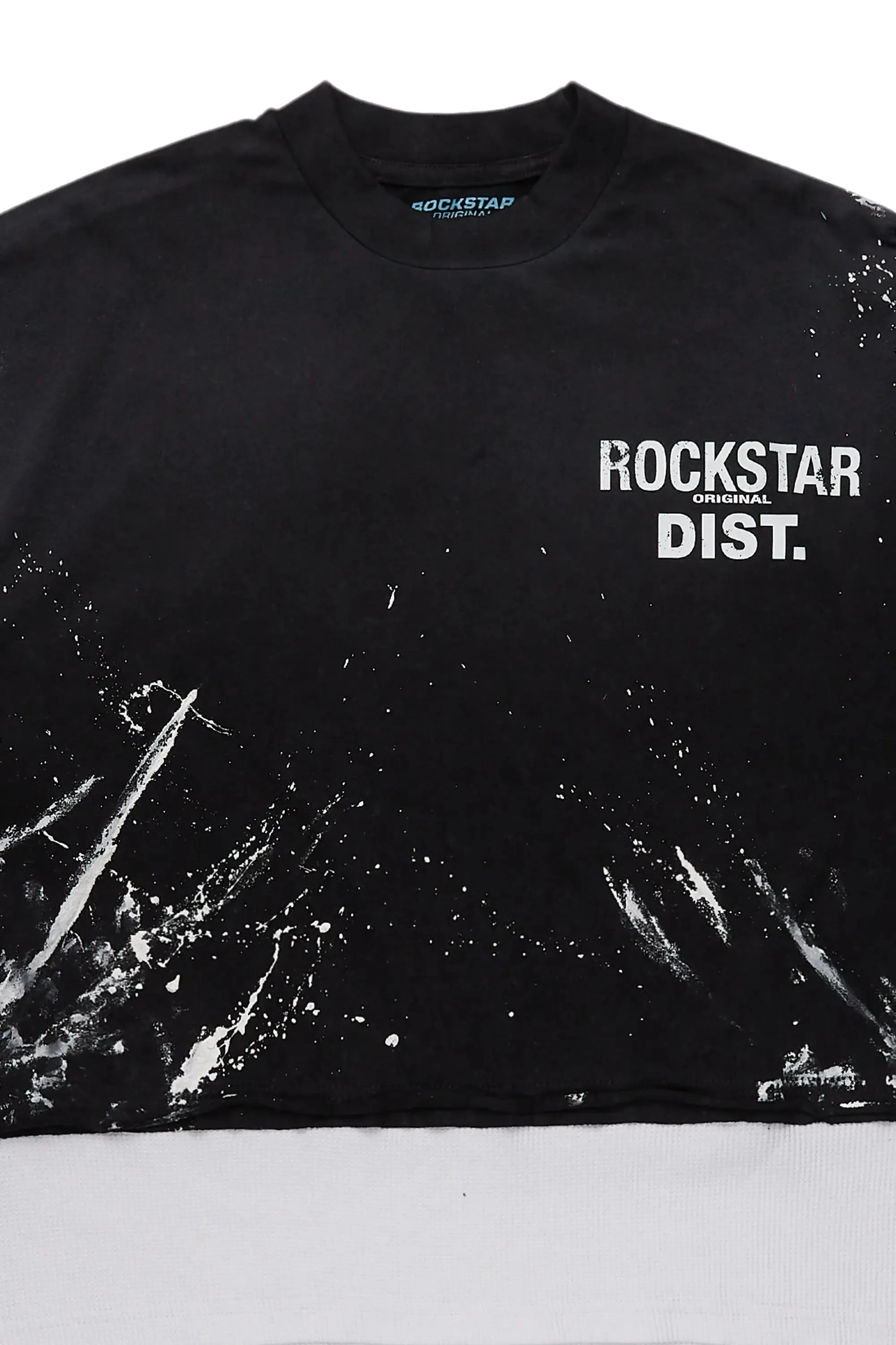 Mariela Black/White Double Layer Graphic T-Shirt sold by Rockstar Original product image thumbnail 4