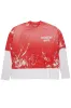 Paley Vintage Red Thermal Double Layer Boxy Crop T-Shirt sold by Rockstar Original