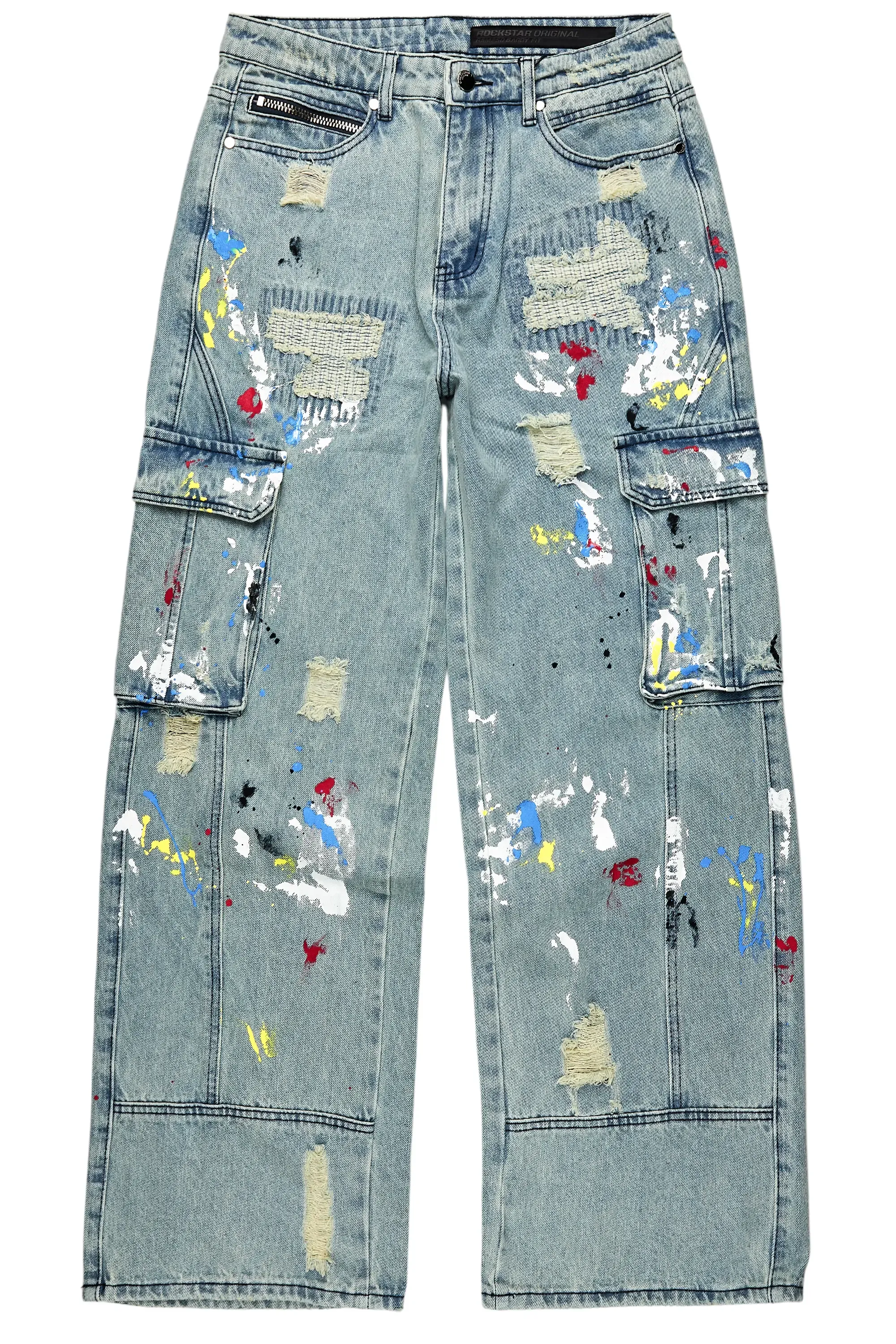 Namas Light Blue Painter Baggy Cargo Jean sold by Rockstar Original product image thumbnail 2