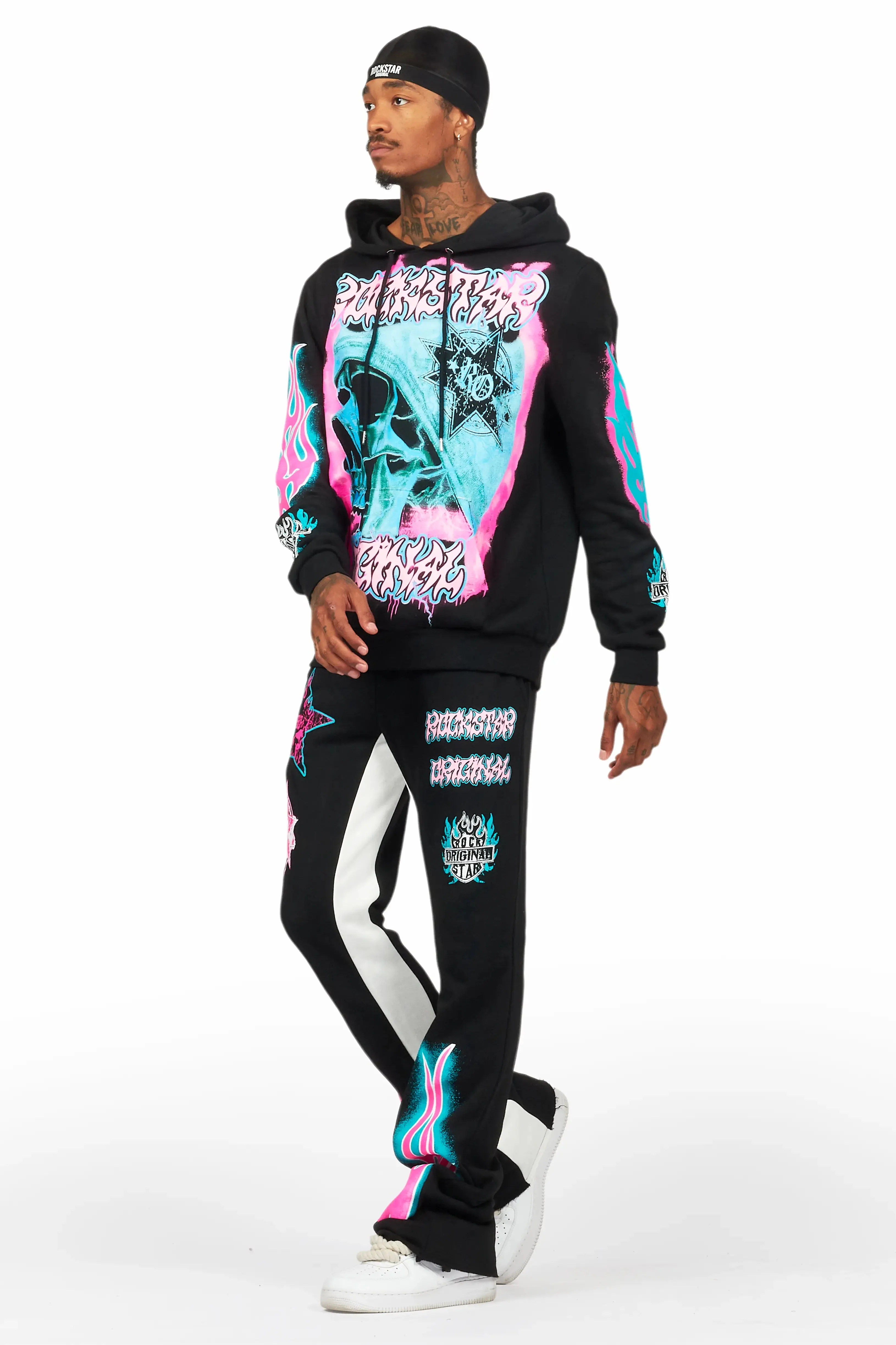 Adkin Black Hoodie/Baggy Track Pant Set sold by Rockstar Original product image thumbnail 5