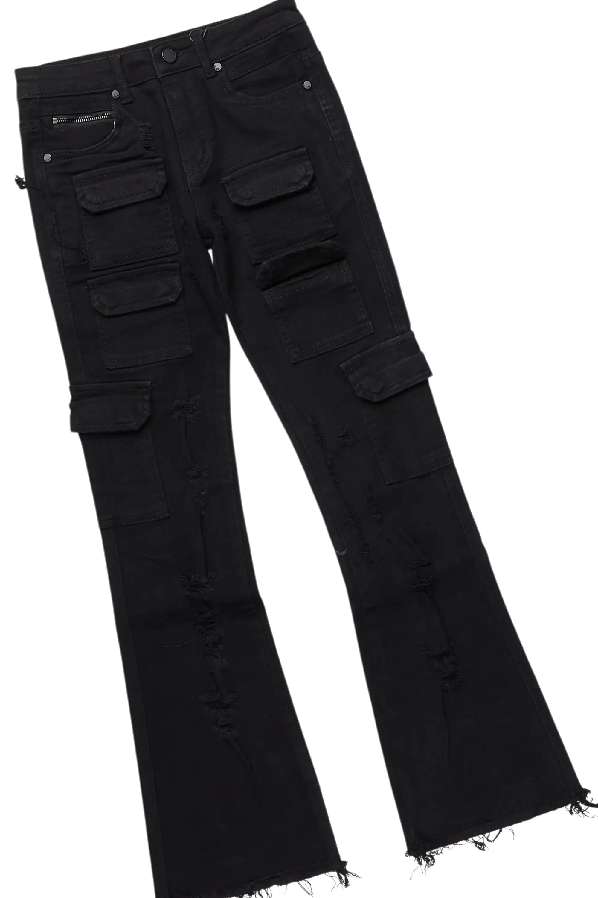 Boys Chuffed White T-Shirt/Stacked Flare Jean Set sold by Rockstar Original product image thumbnail 3