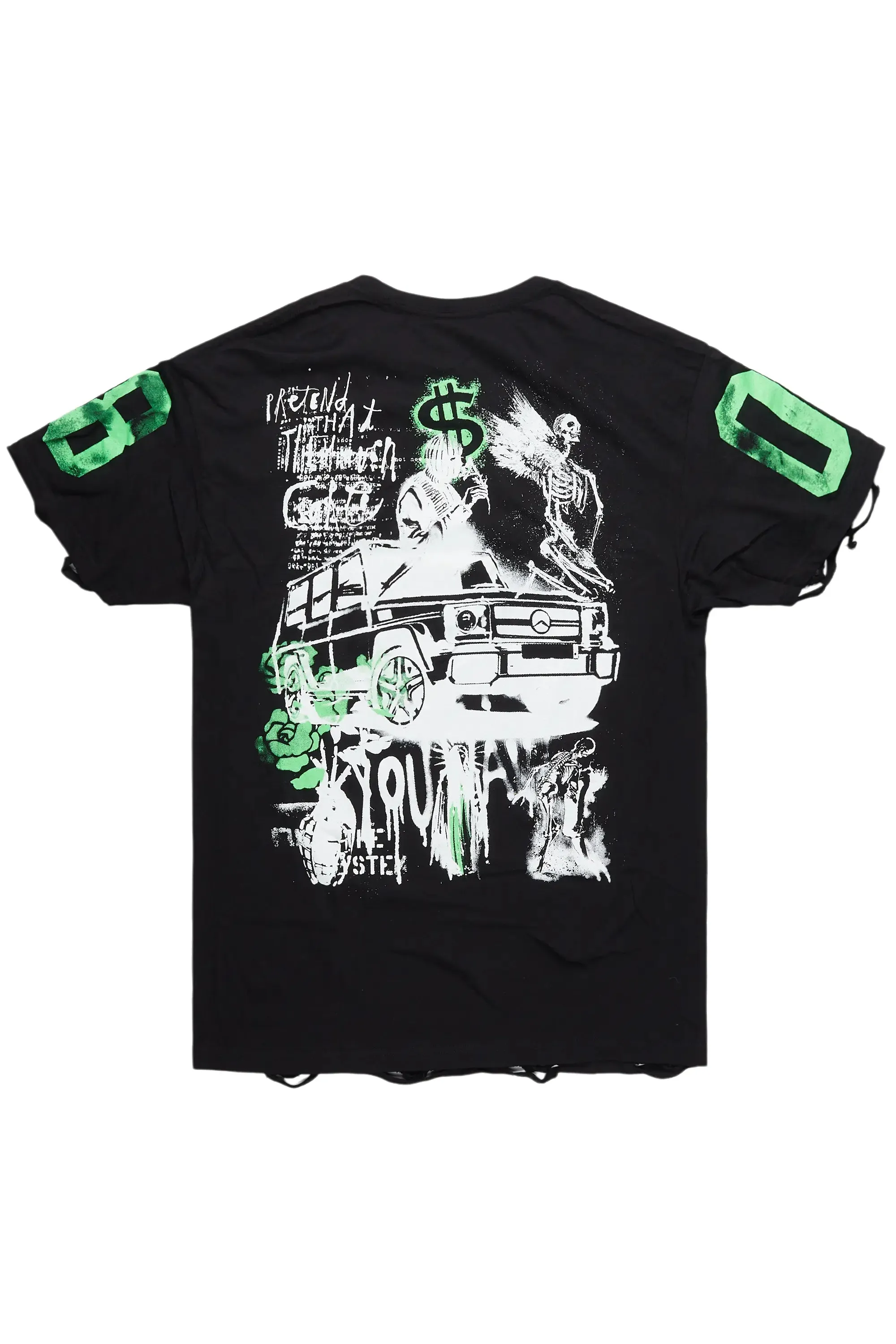 Kammile Black/Green Oversized T-Shirt sold by Rockstar Original product image thumbnail 3