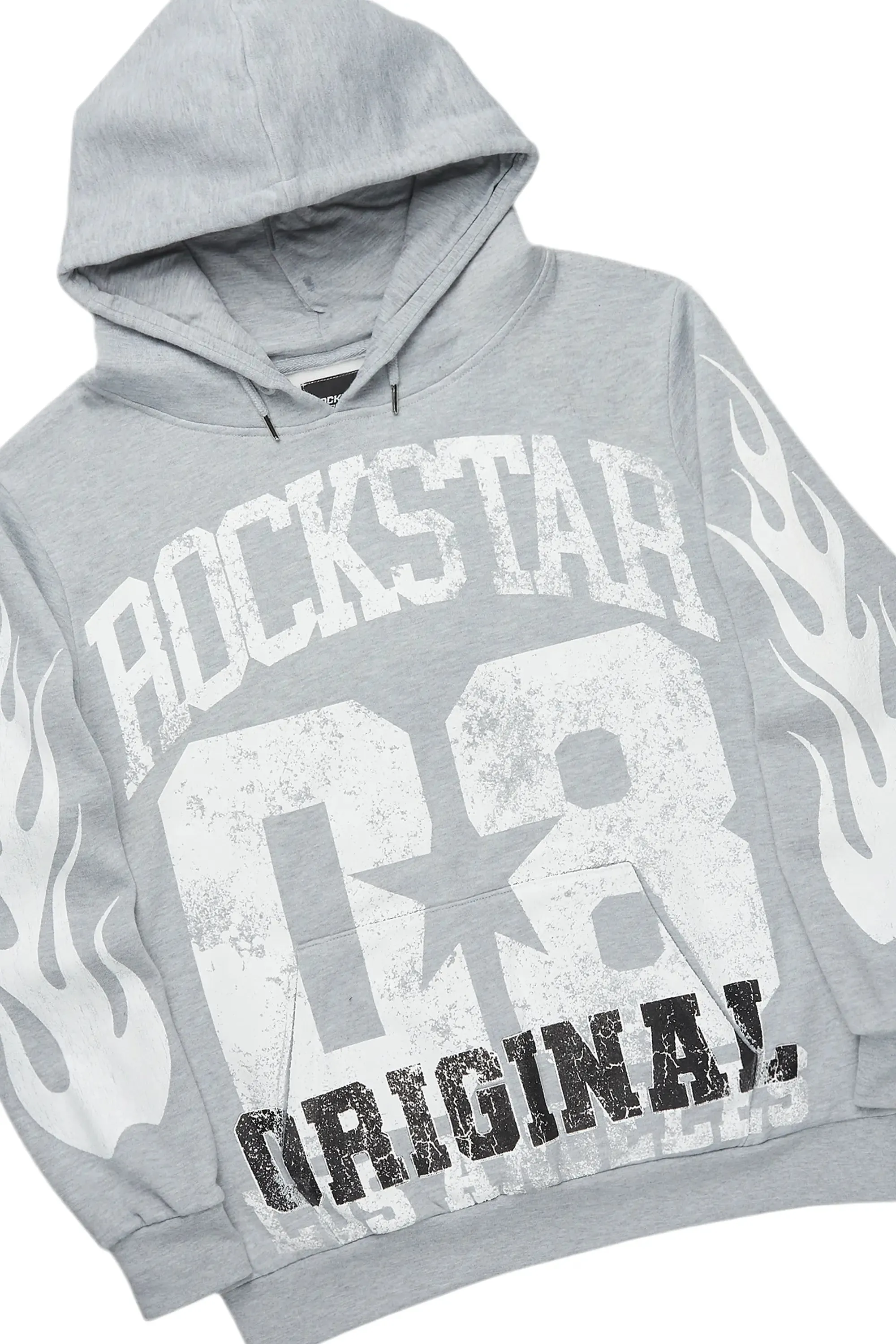 Edel Grey/White Hoodie/Stacked Flare Pant Set sold by Rockstar Original product image thumbnail 2