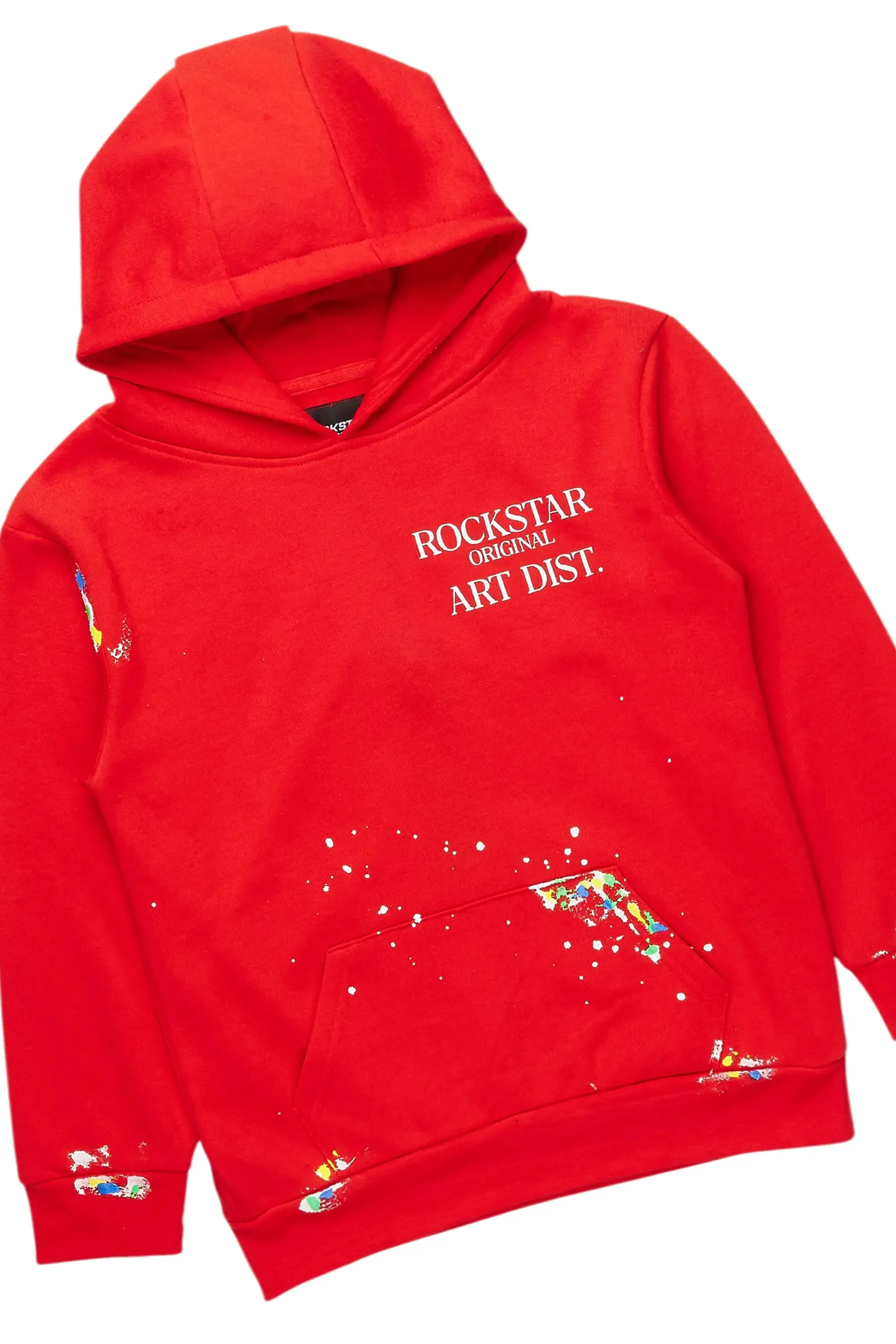 Boys Rockstar Art Dist Red/White Stacked Baggy Track Set sold by Rockstar Original product image thumbnail 2