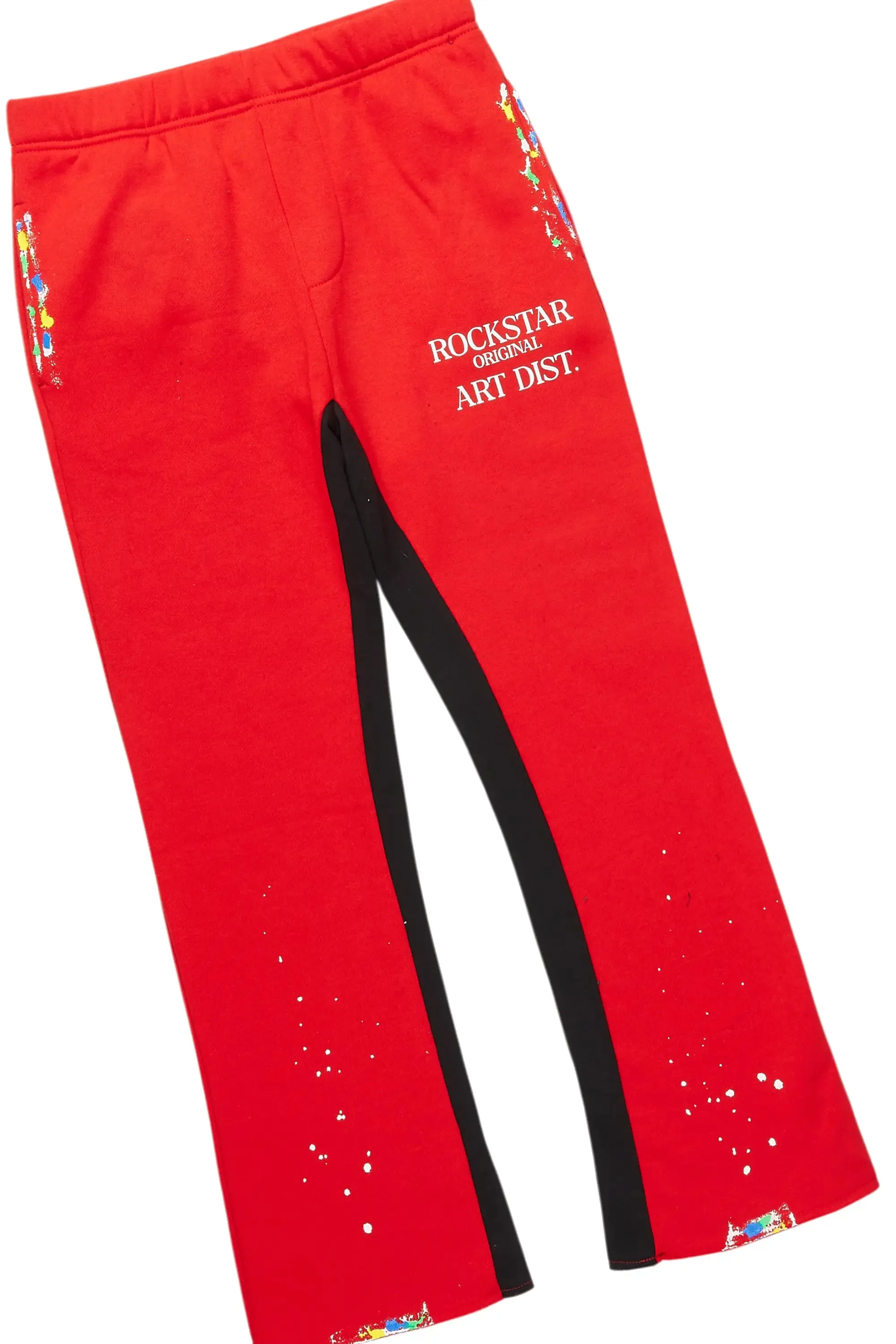 Boys Rockstar Art Dist Red/White Stacked Baggy Track Set sold by Rockstar Original product image thumbnail 3