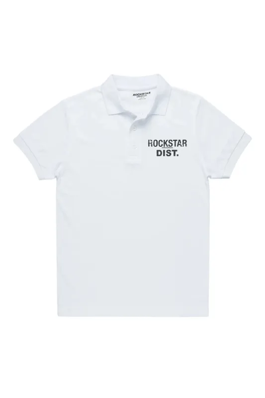 Boys Art Dist White Polo sold by Rockstar Original
