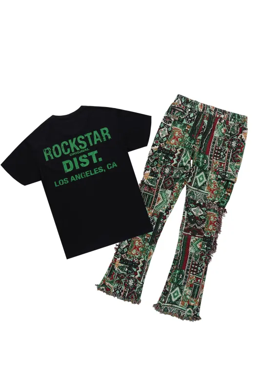 Lake Black/Green T-Shirt/Tapestry Jean Bundle sold by Rockstar Original