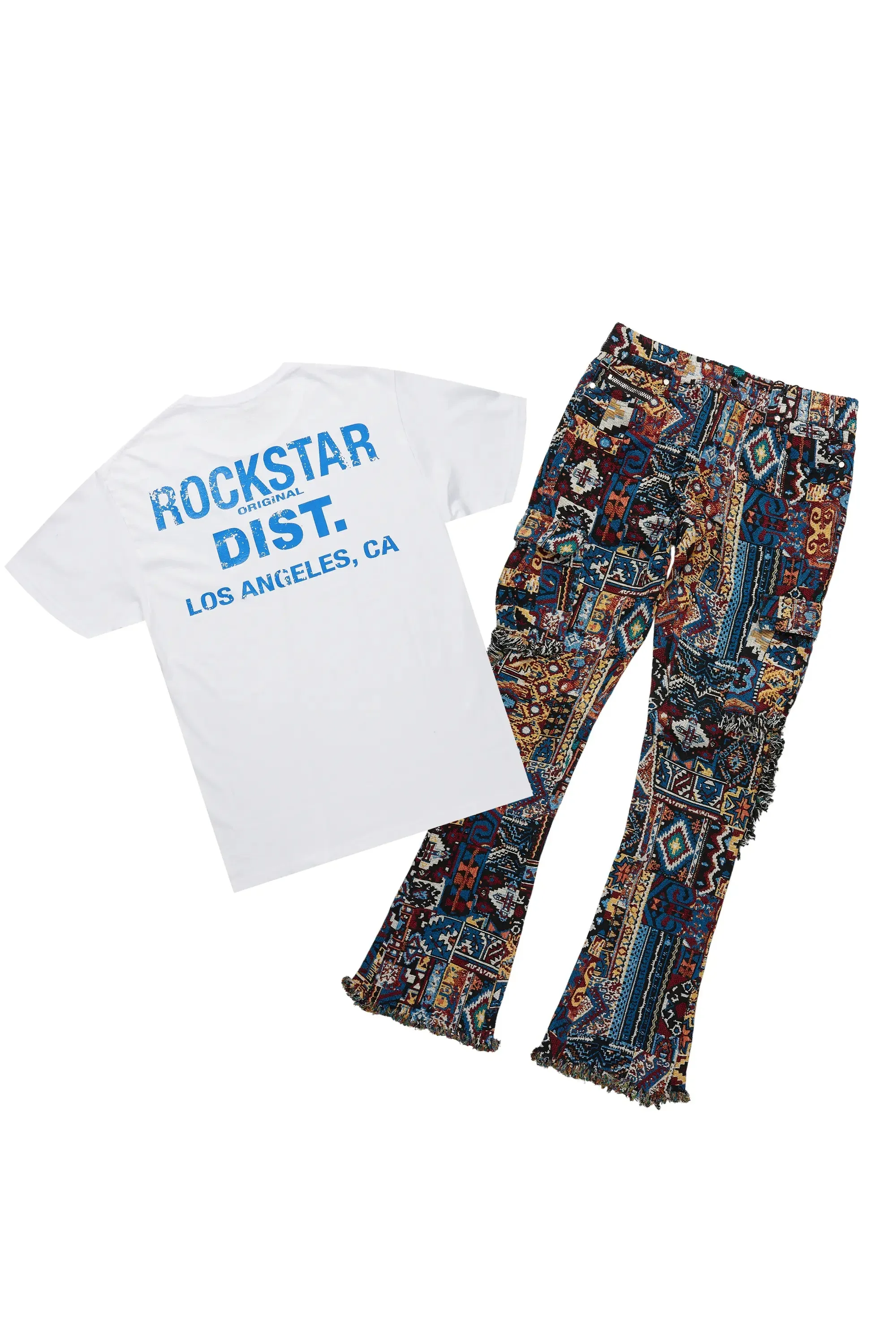 Lake White/Blue T-Shirt/Tapestry Jean Bundle sold by Rockstar Original