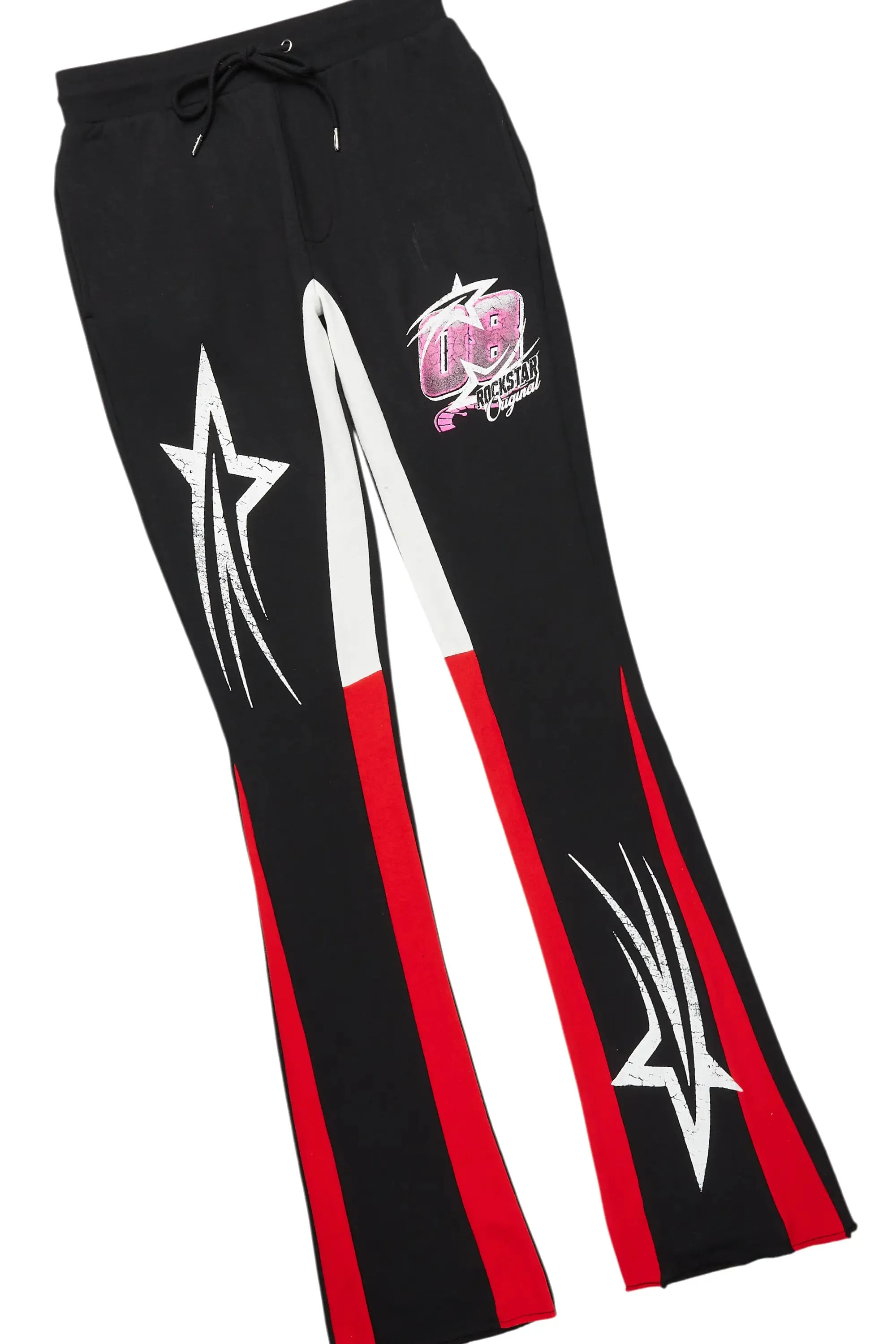 Kastell Black Hoodie/Stacked Flare Track Pant Set sold by Rockstar Original product image thumbnail 3