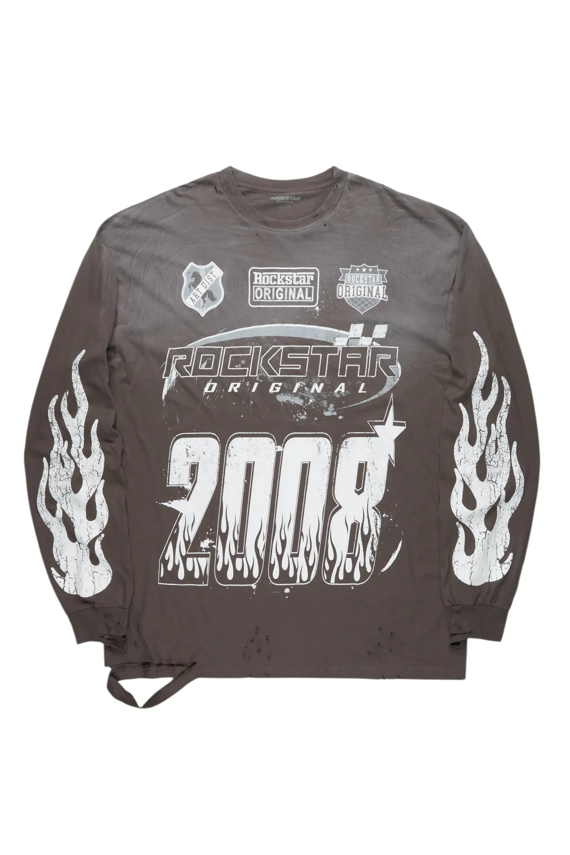Amos Charcoal Long Sleeve Graphic T-Shirt sold by Rockstar Original