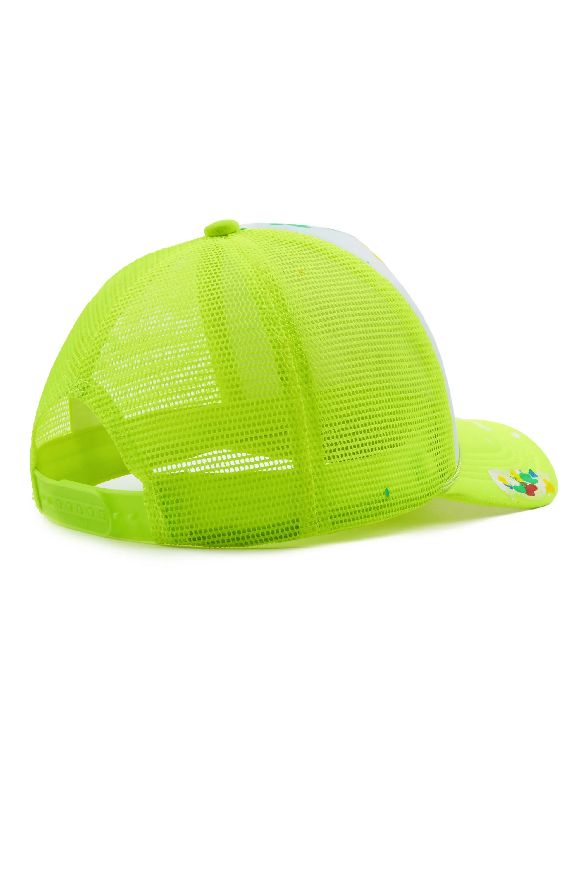 Good Side Only White/Neon Yellow Trucker Hat sold by Rockstar Original product image thumbnail 3